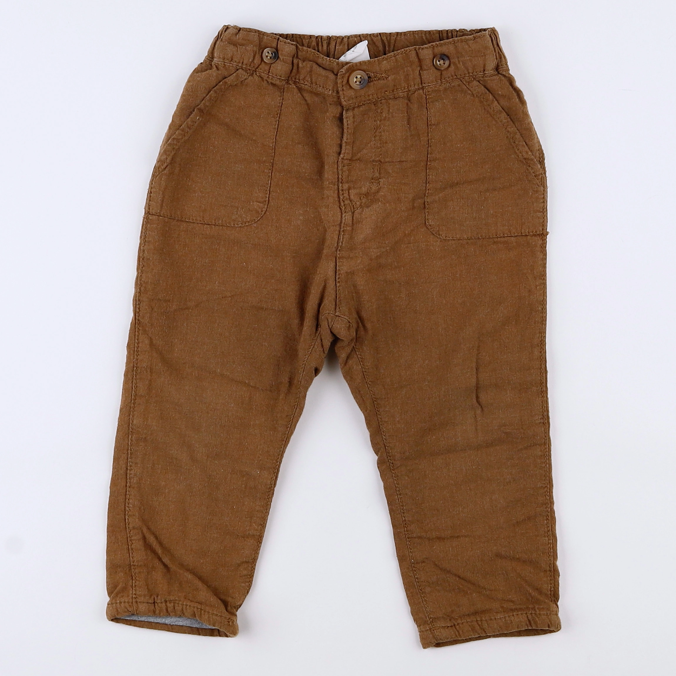 H&M - pantalon marron - 9/12 mois