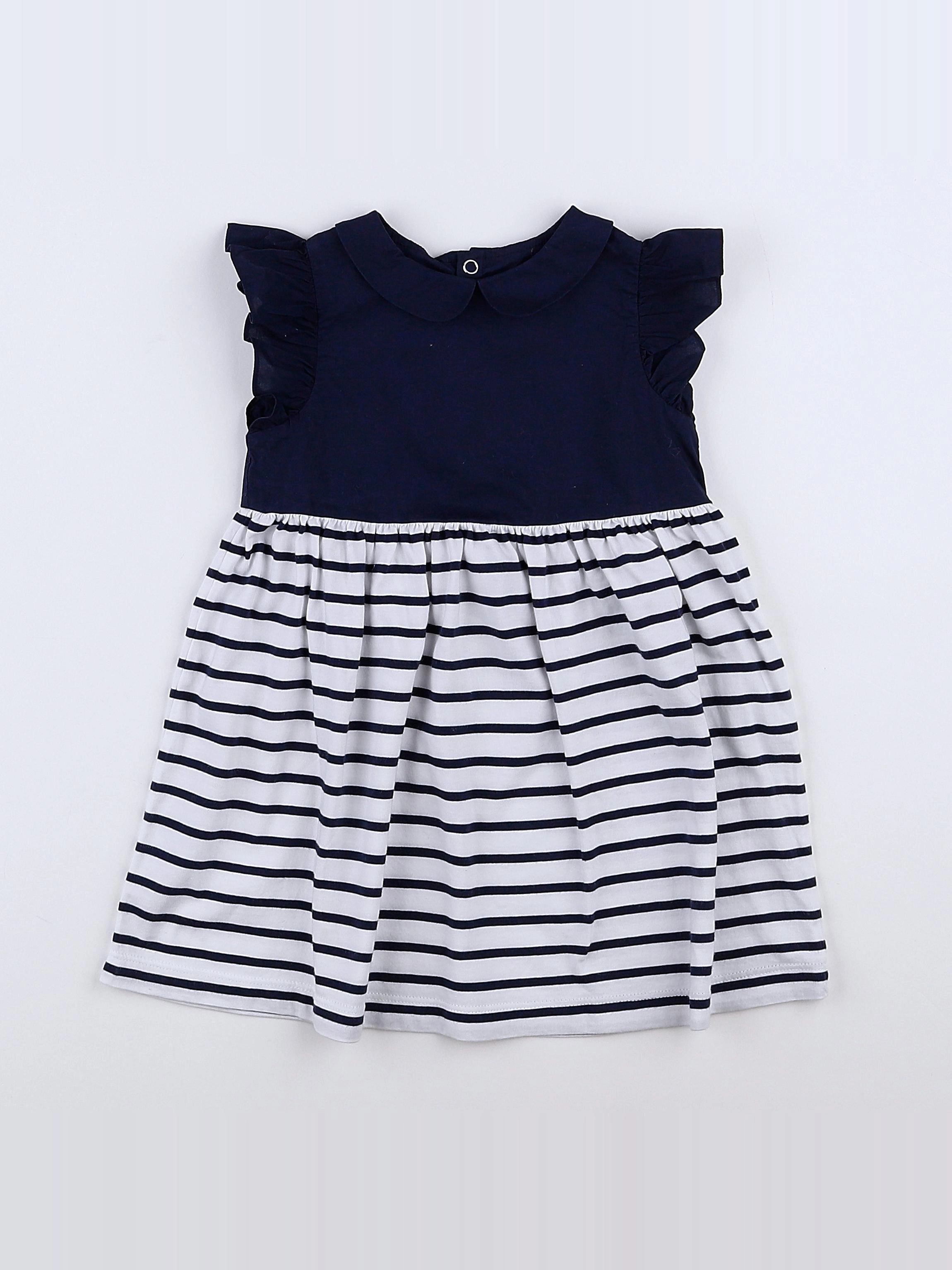 Jacadi - robe bleu, blanc - 18 mois