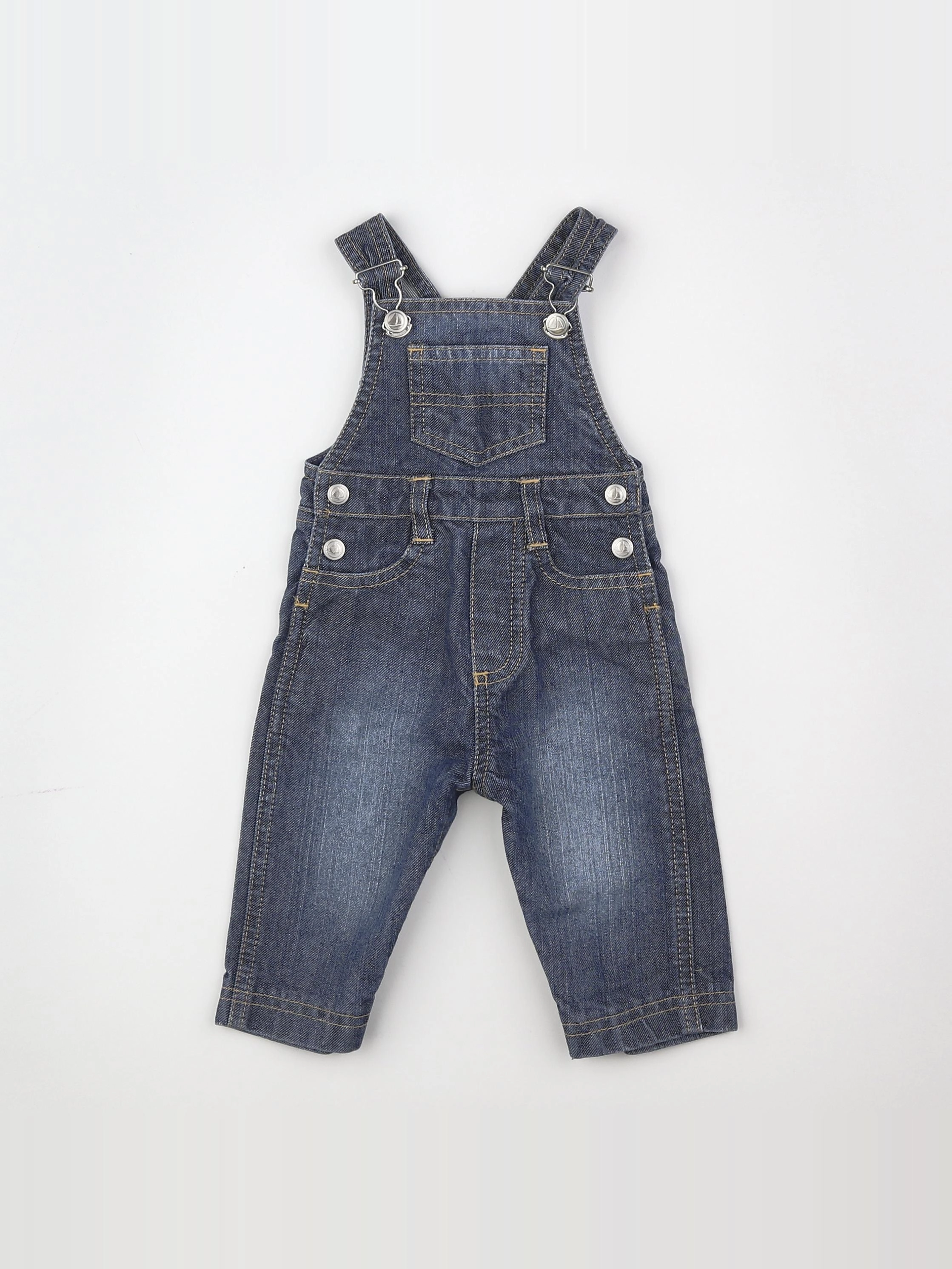 Petit Bateau - salopette bleu - 3 mois