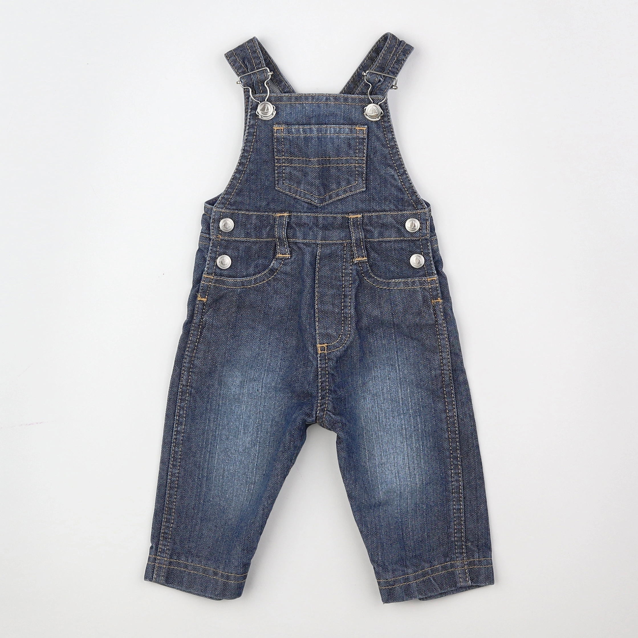 Petit Bateau - salopette bleu - 3 mois