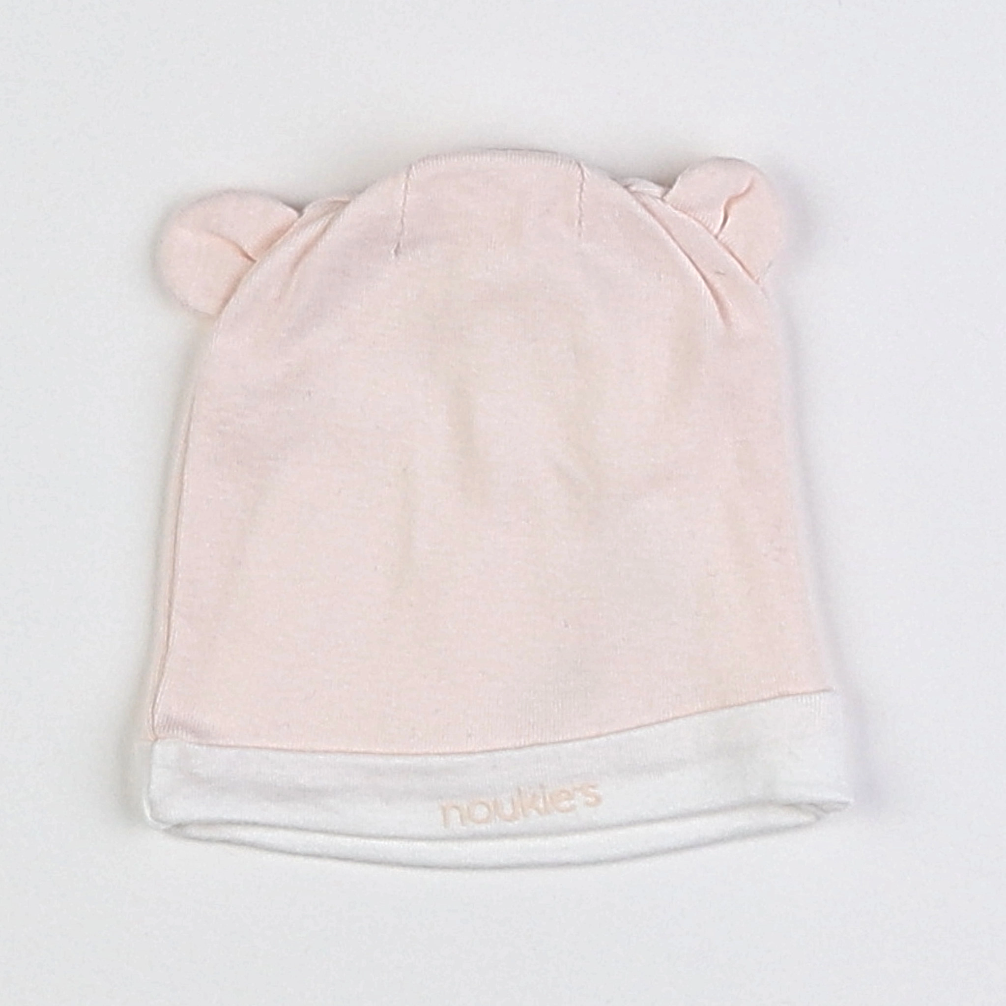 Noukie's - bonnet rose, blanc - 3 mois