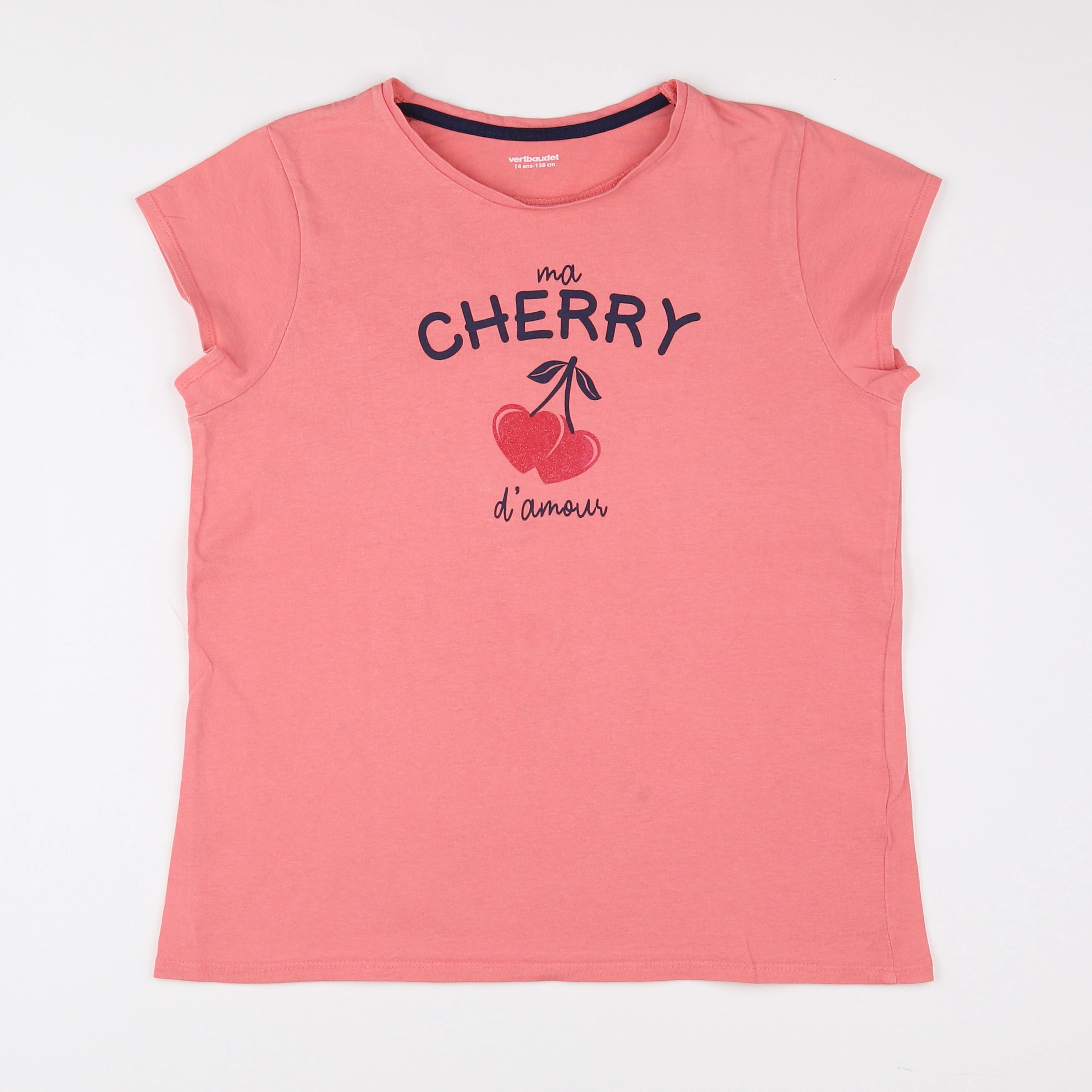 Vertbaudet - tee-shirt rose - 14 ans