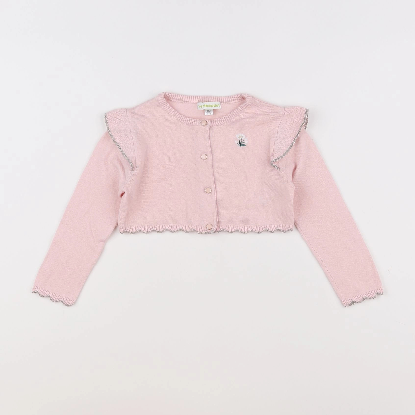 Vertbaudet - gilet rose - 2 ans