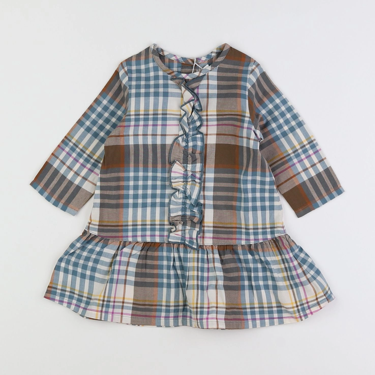 Petit Bateau - robe bleu (état neuf) - 6 mois
