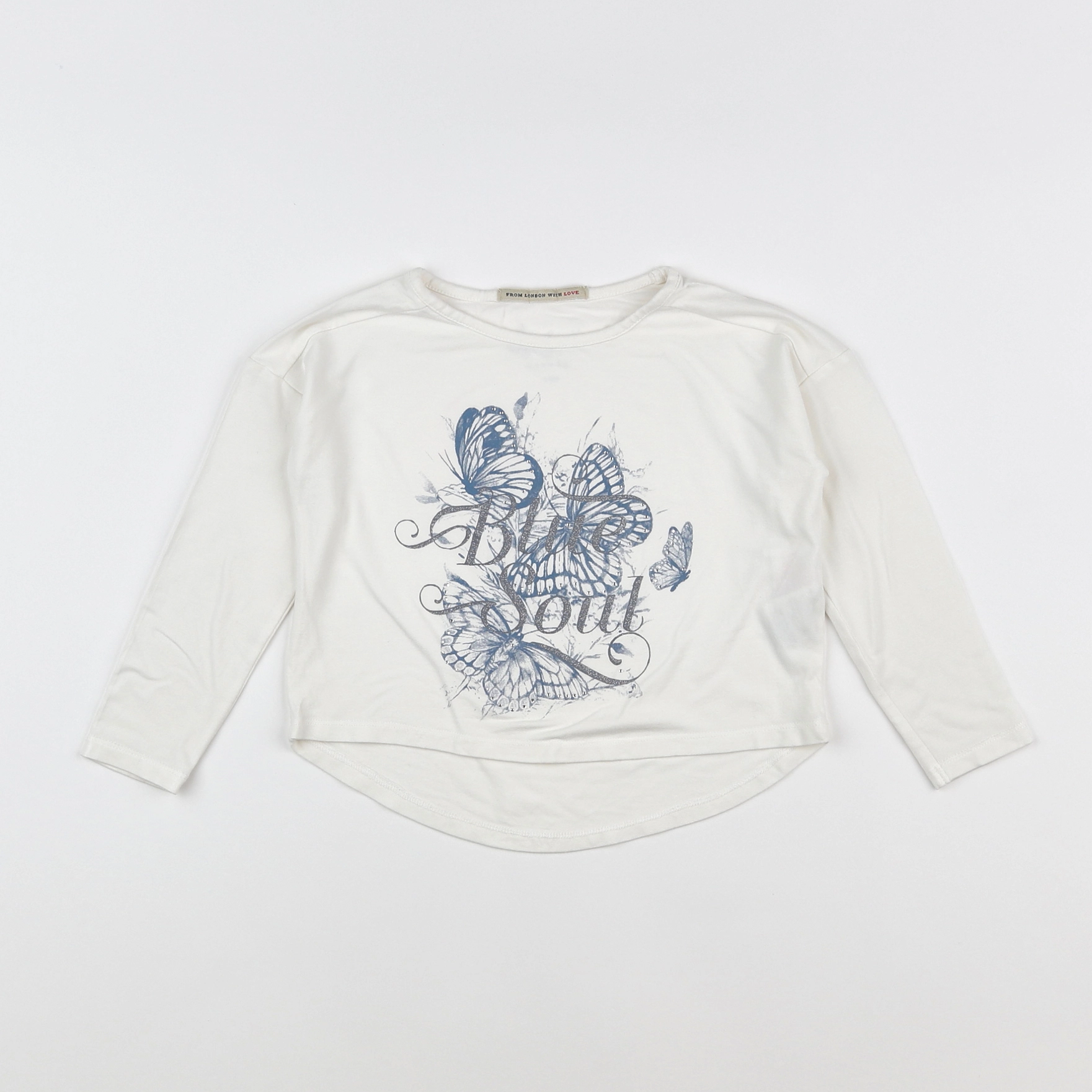 Pepe Jeans - tee-shirt blanc, bleu, argent - 4 ans