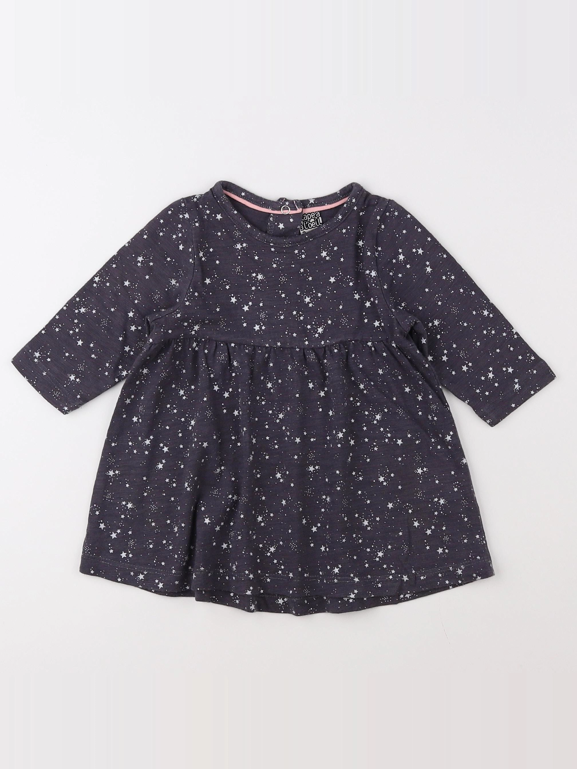 Tape à l'oeil - robe gris - 3 mois