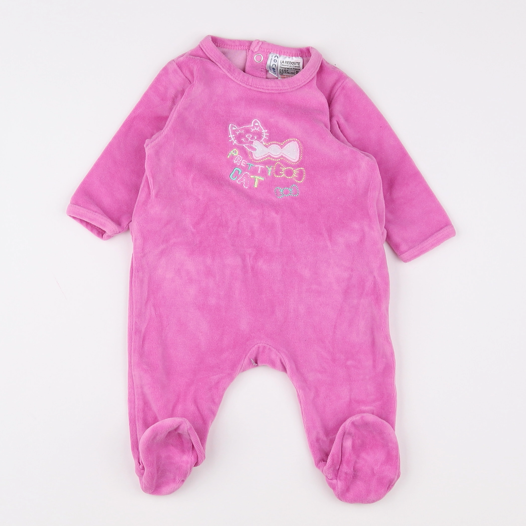 La Redoute - pyjama velours rose - 3 mois