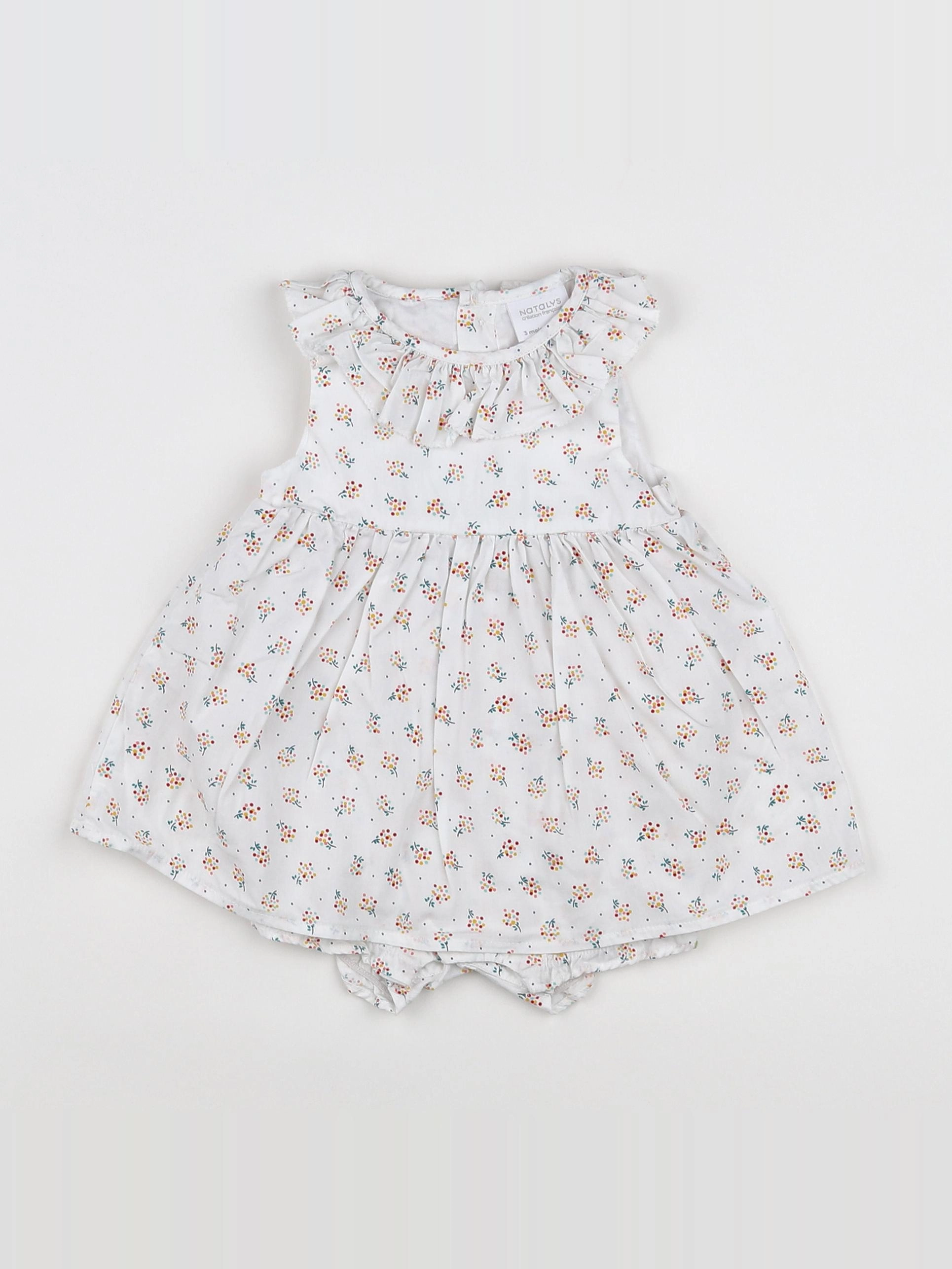 Natalys - robe blanc - 3 mois