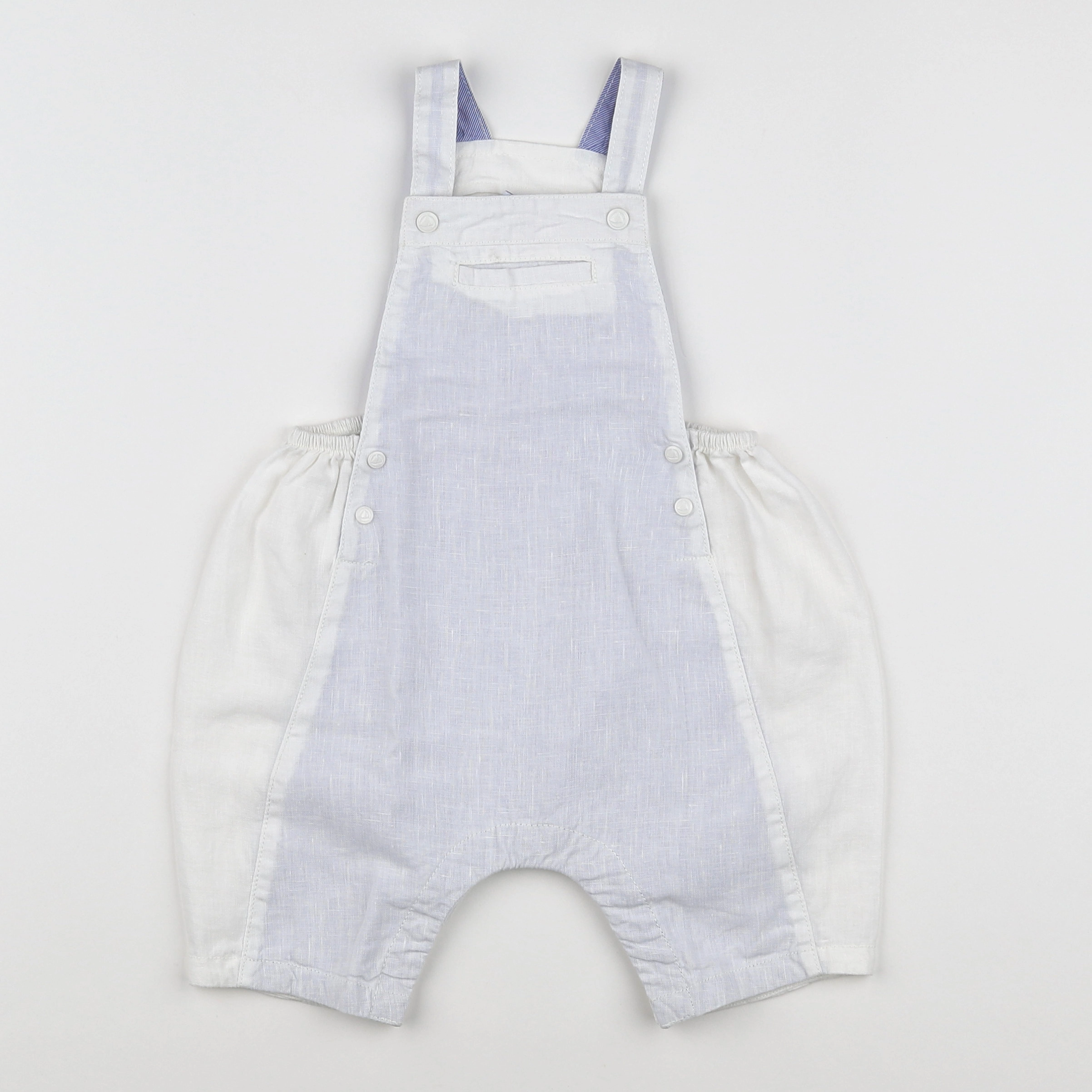 Petit Bateau - salopette blanc - 18 mois