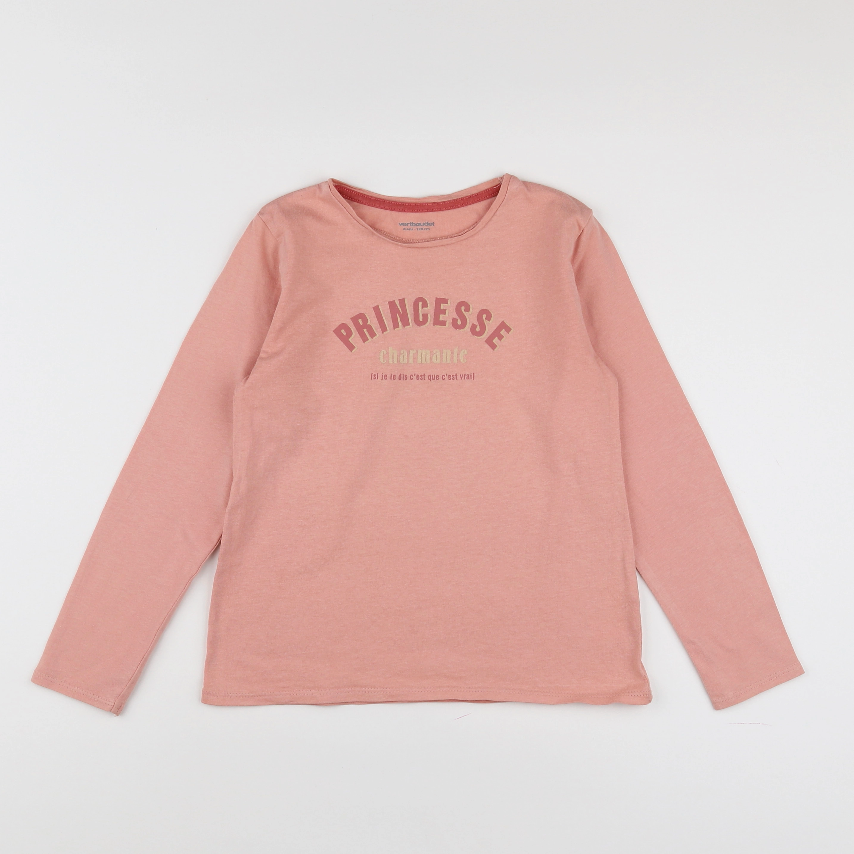 Vertbaudet - tee-shirt rose - 8 ans
