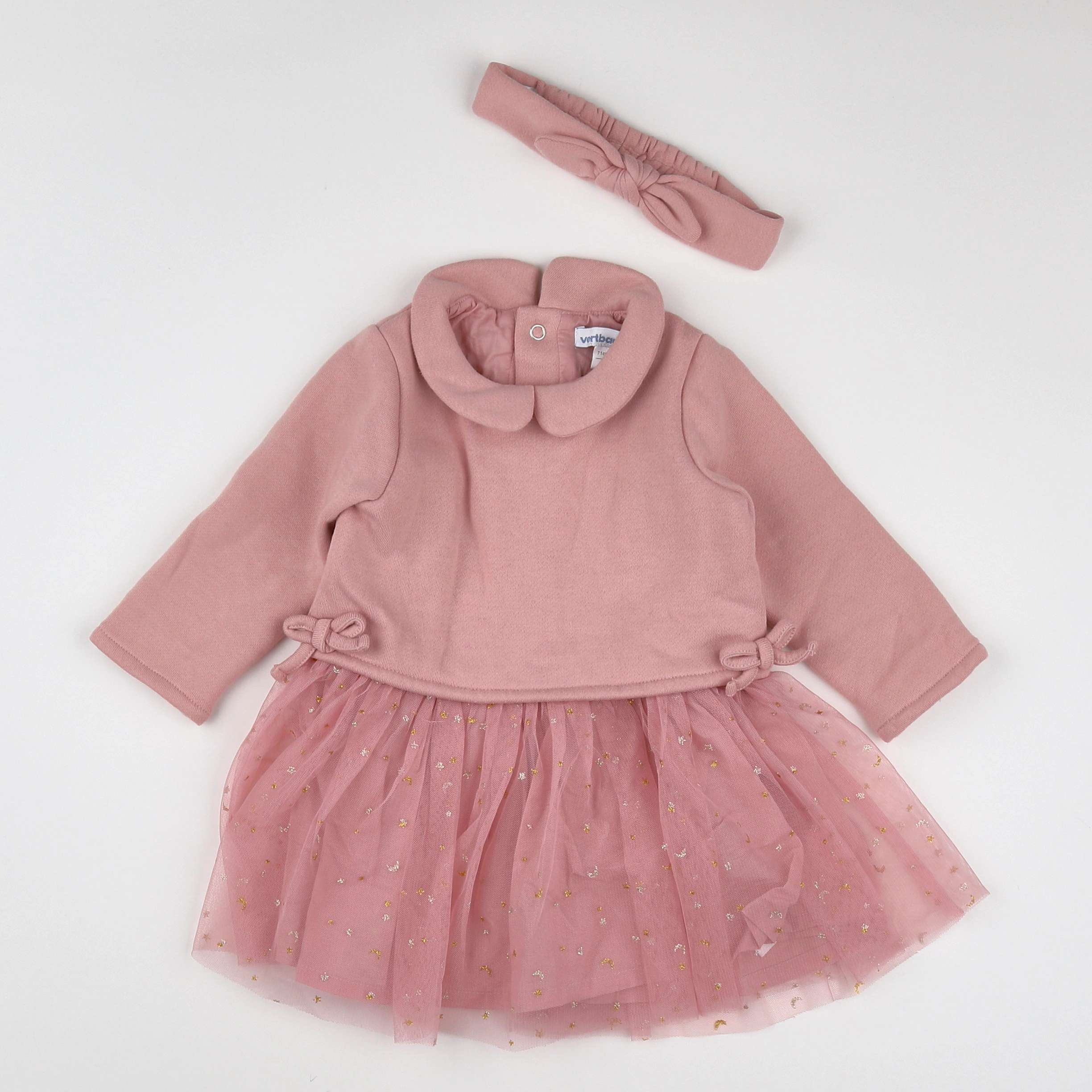 Vertbaudet - robe rose - 9 mois