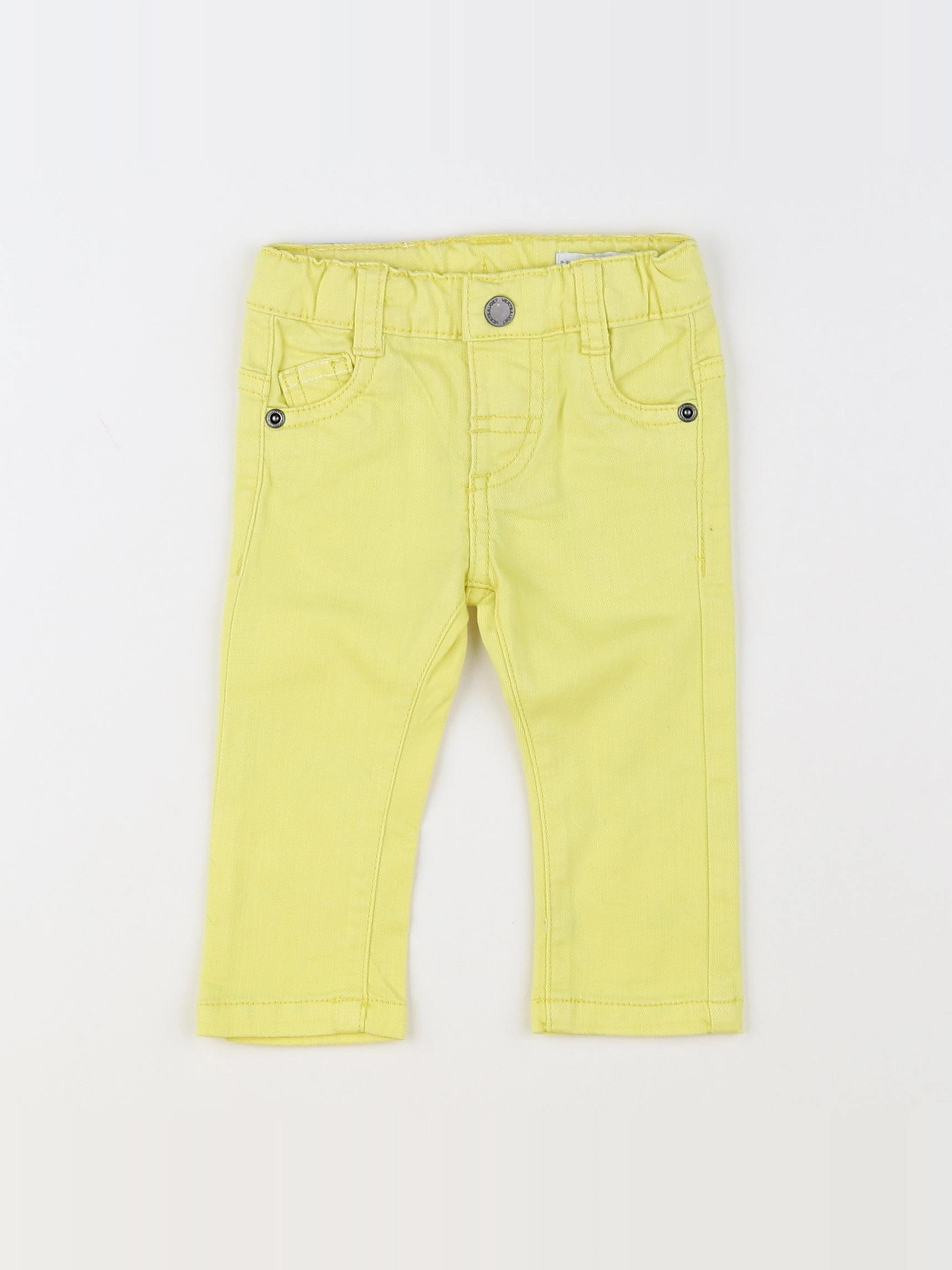 Vertbaudet - pantalon jaune - 3 mois