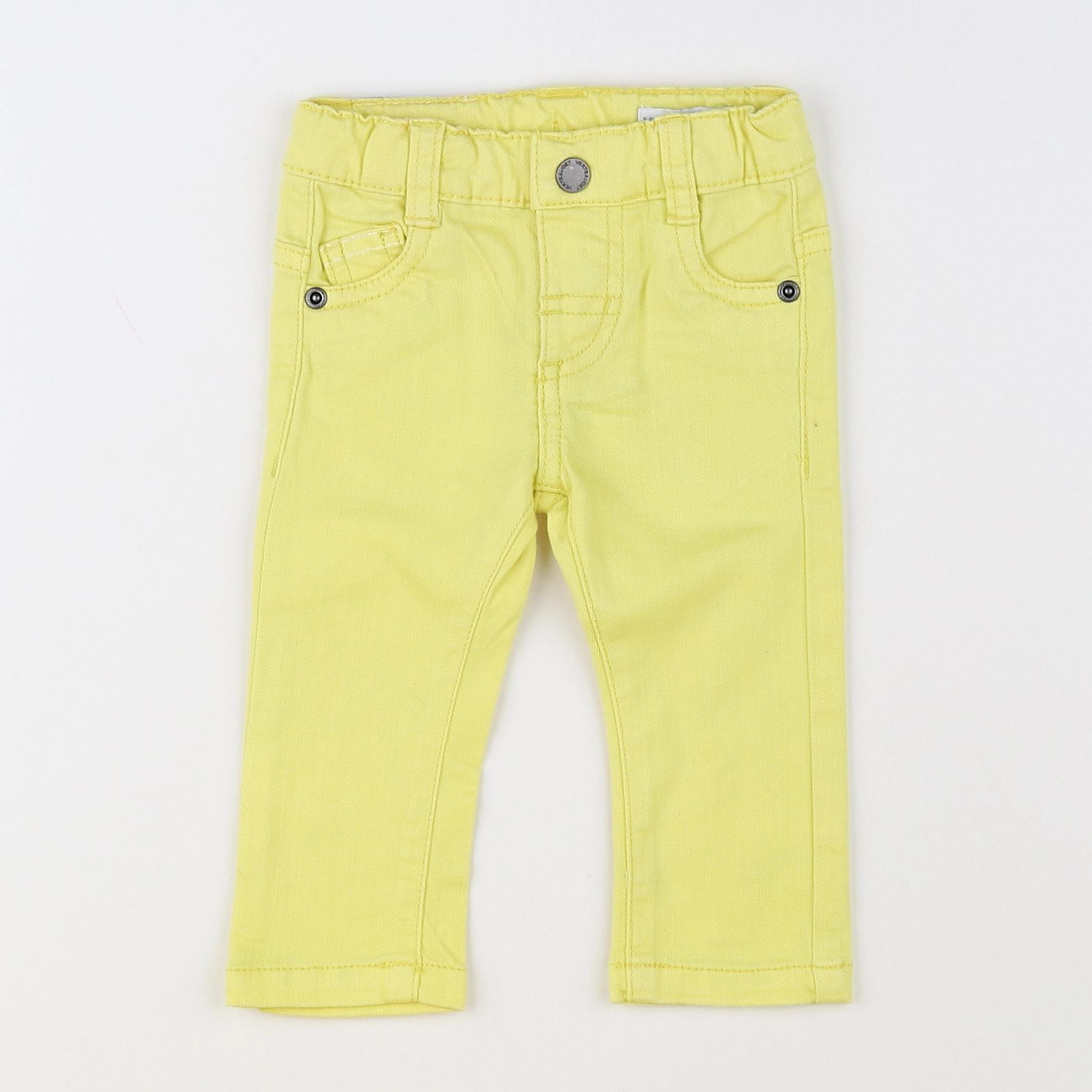 Vertbaudet - pantalon jaune - 3 mois