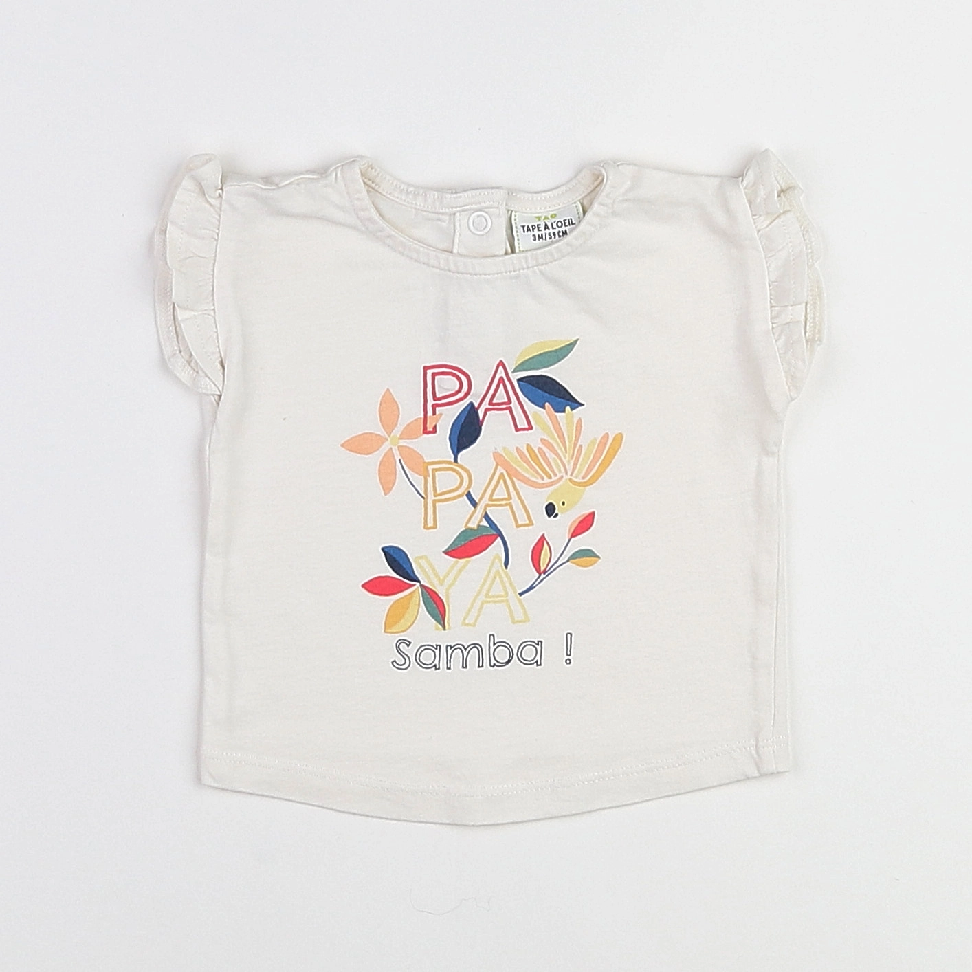 Tape à l'oeil - tee-shirt beige - 3 mois