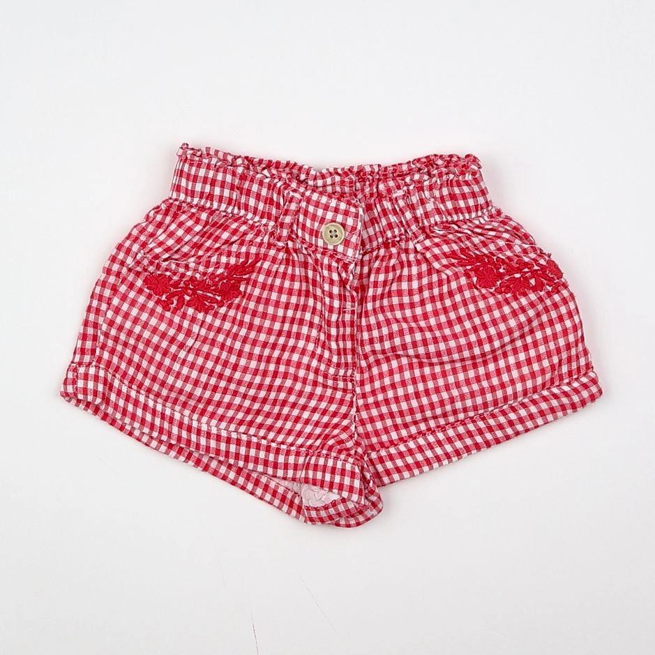 Tape à l'oeil - short blanc, rouge - 6 mois