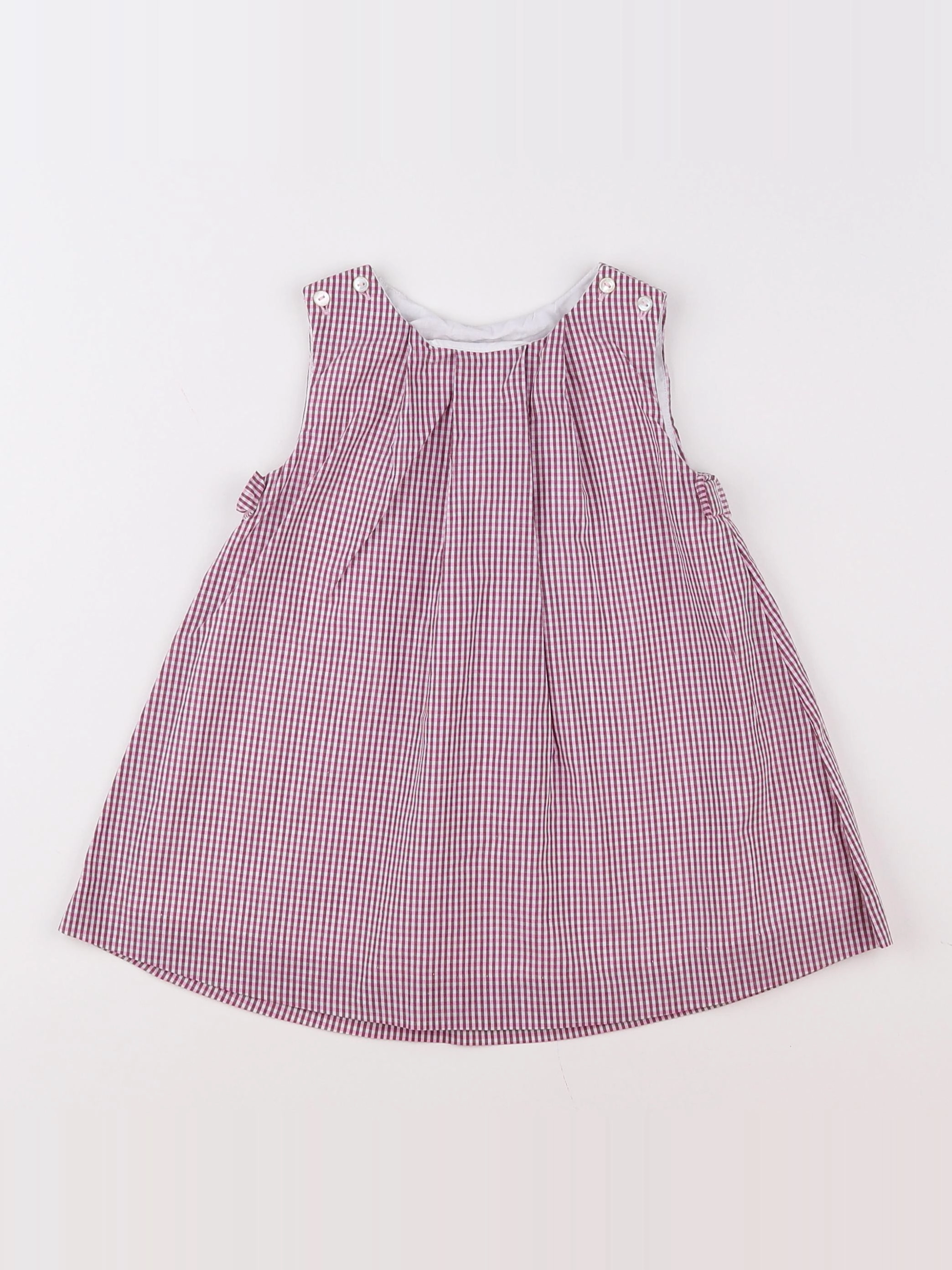 Jacadi - robe blanc, rose - 12 mois