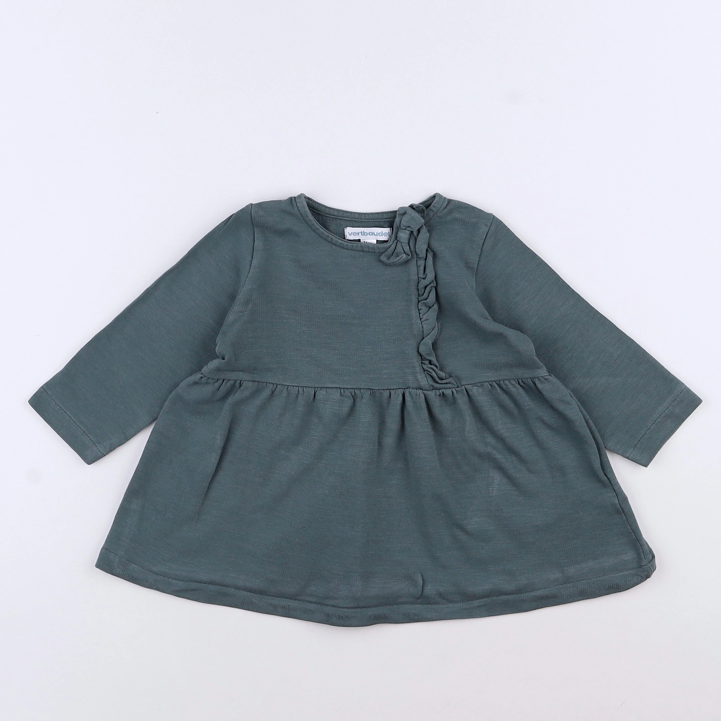 Vertbaudet - robe vert - 12 mois