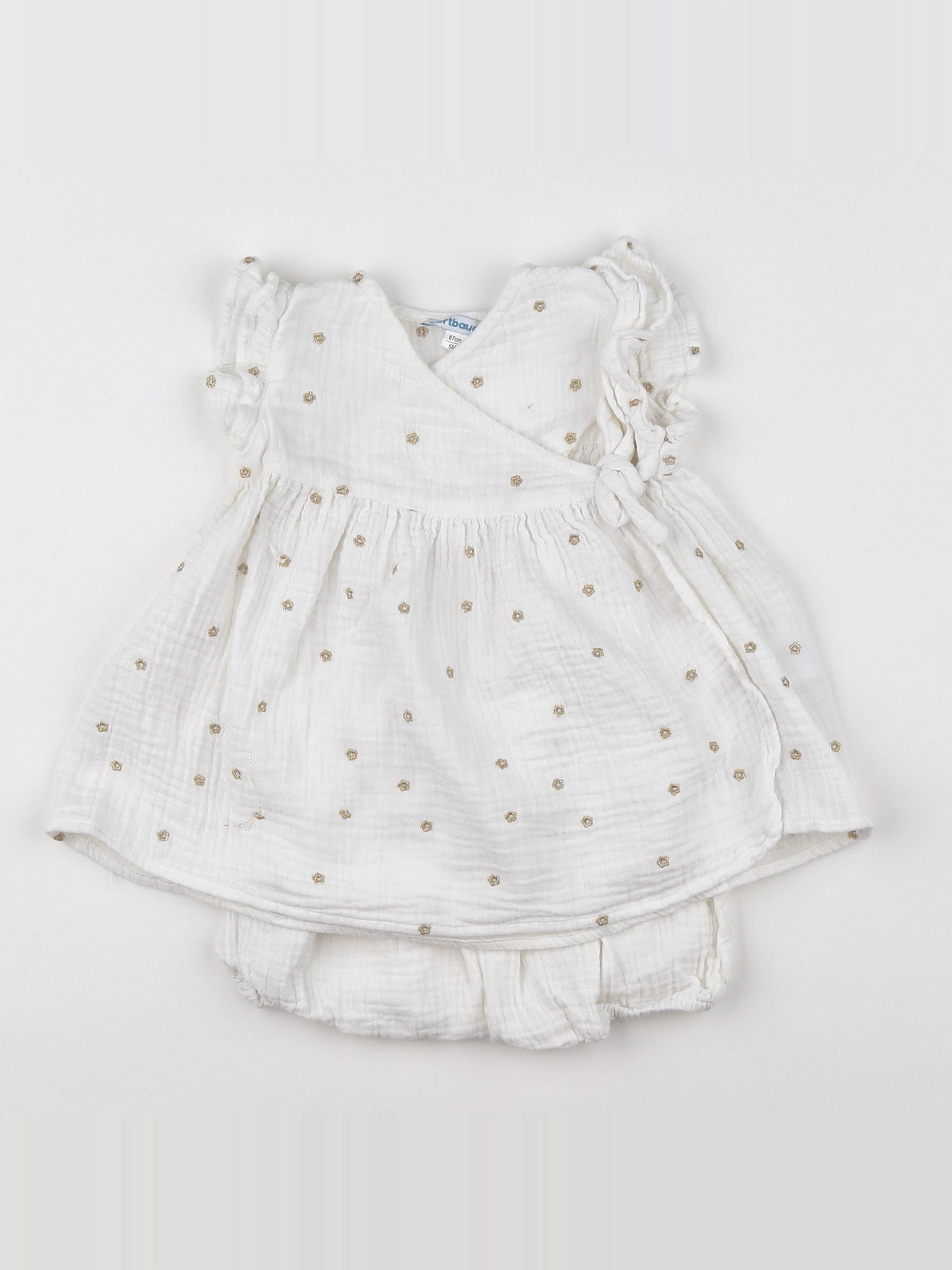 Vertbaudet - robe blanc - 6 mois