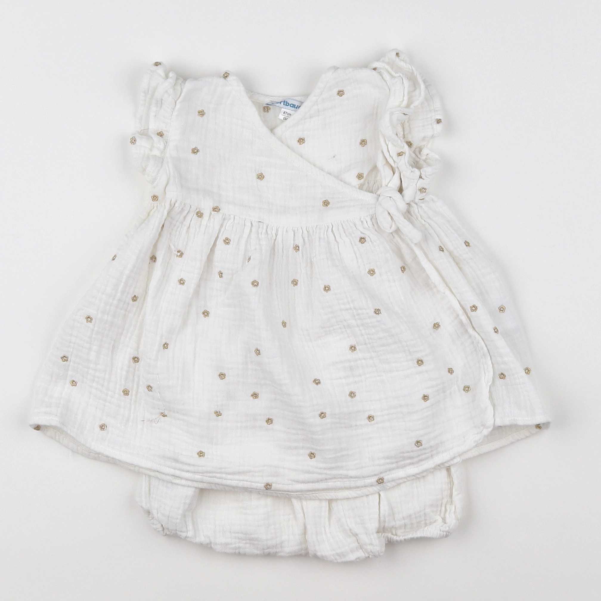 Vertbaudet - robe blanc - 6 mois