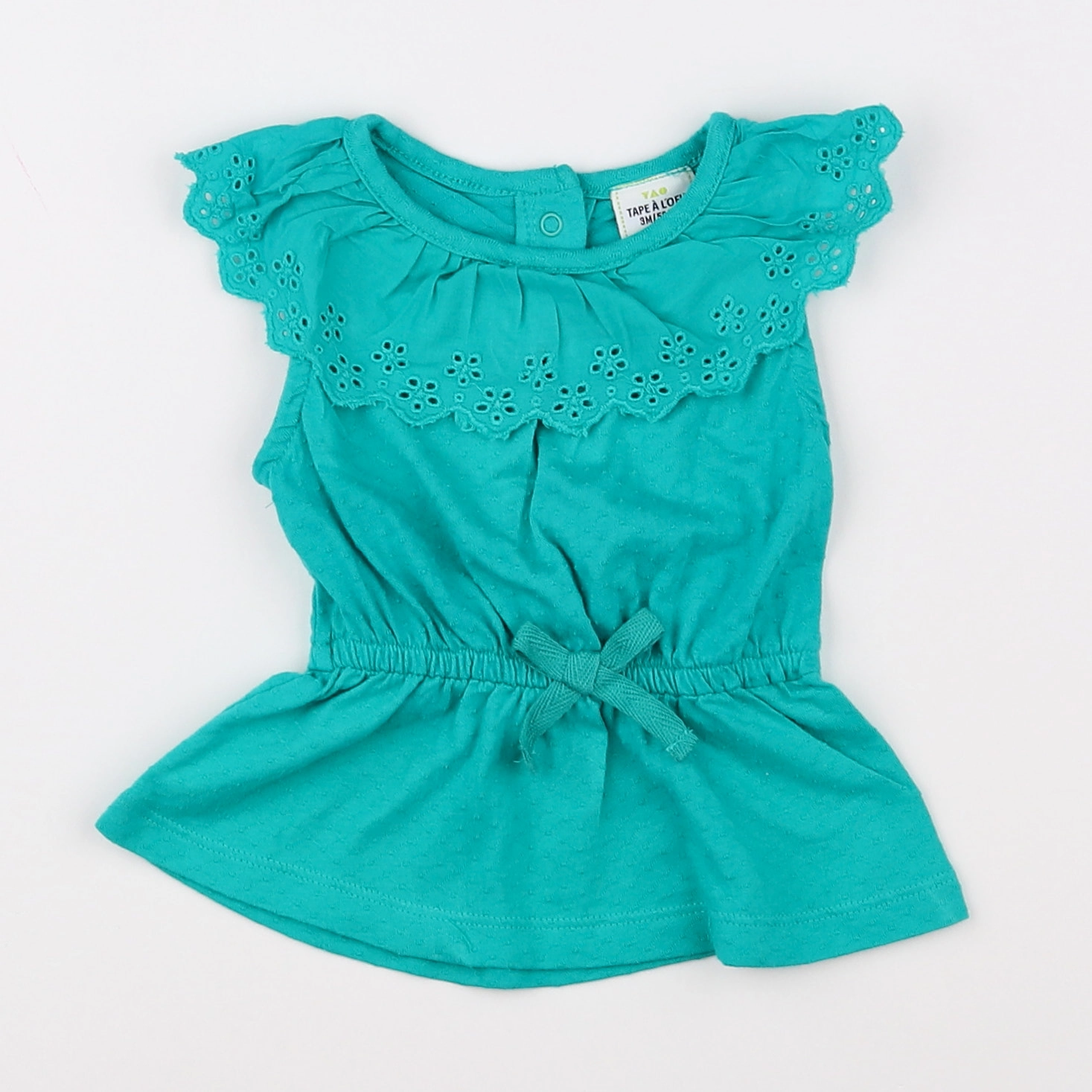 Tape à l'oeil - robe vert - 3 mois