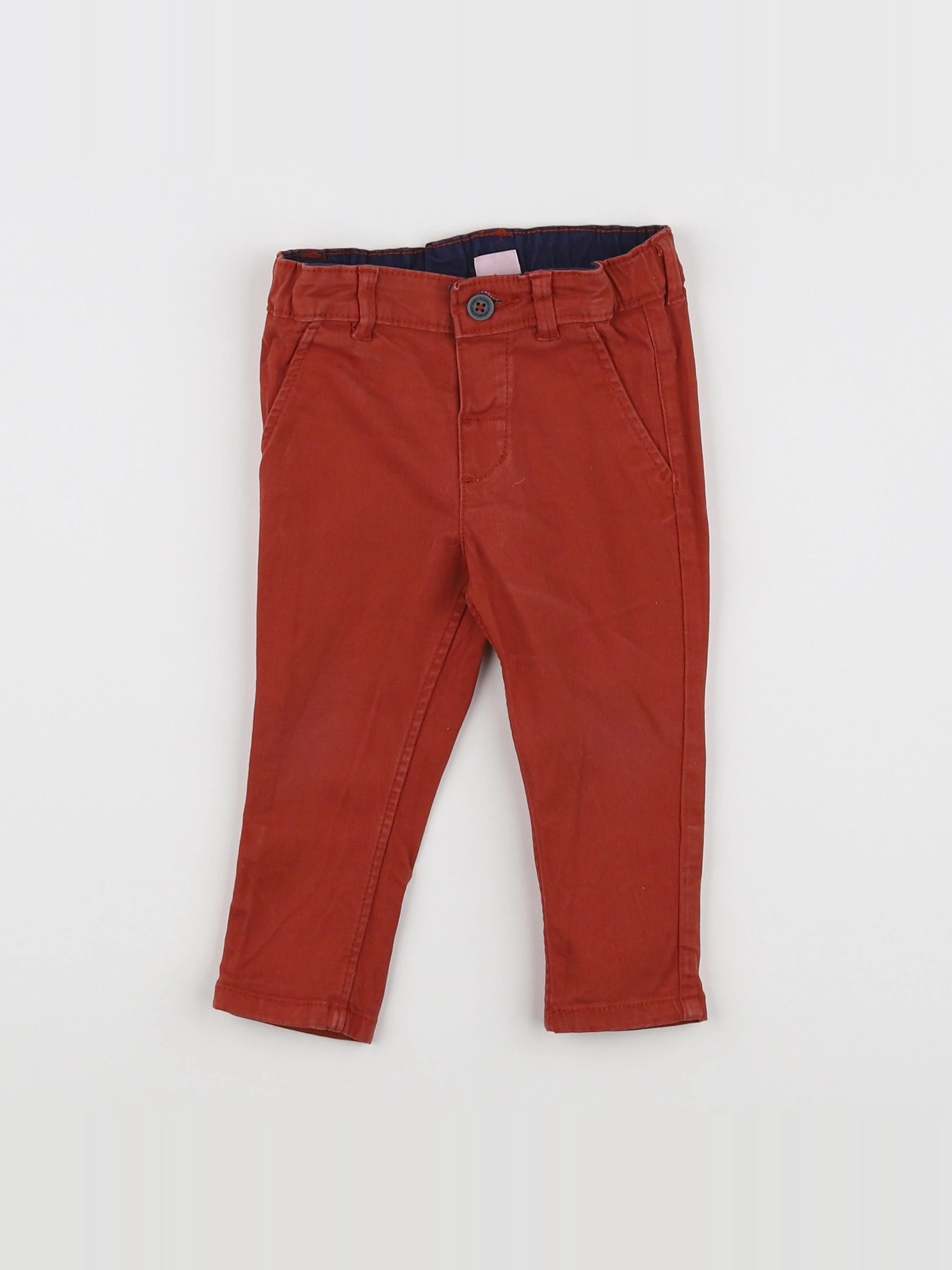 H&M - pantalon orange - 6/9 mois