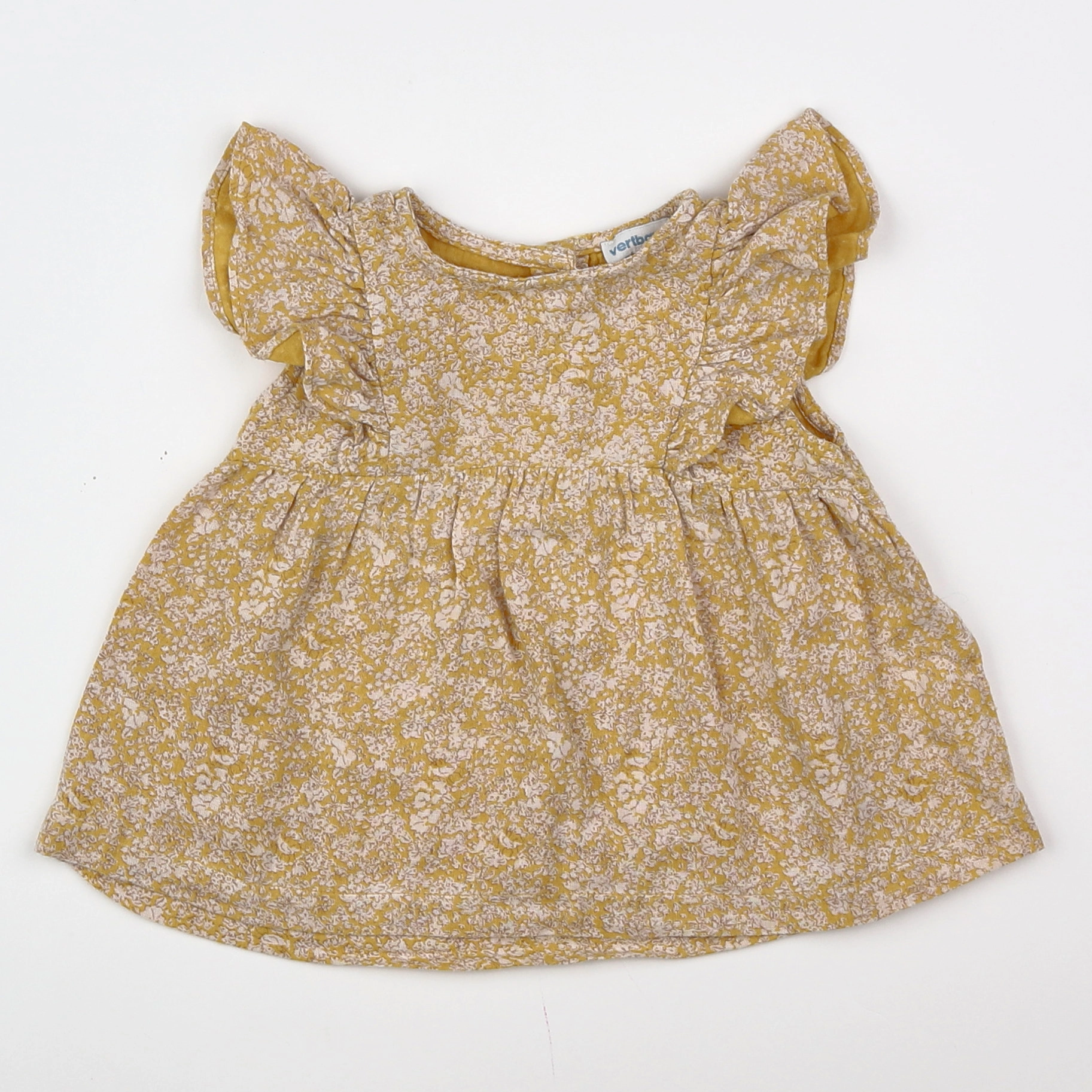 Vertbaudet - blouse jaune - 12 mois