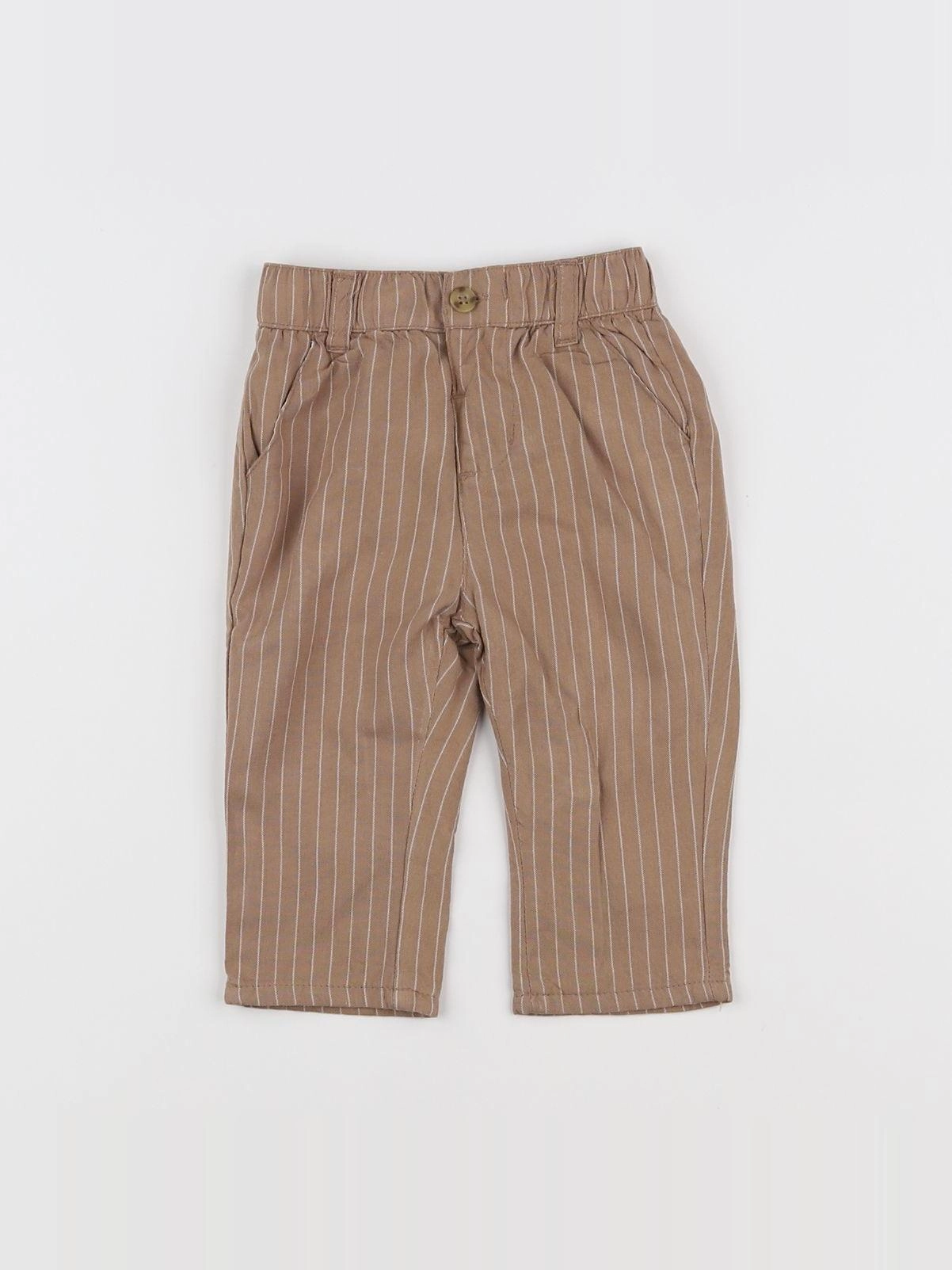 Vertbaudet - pantalon marron - 6 mois