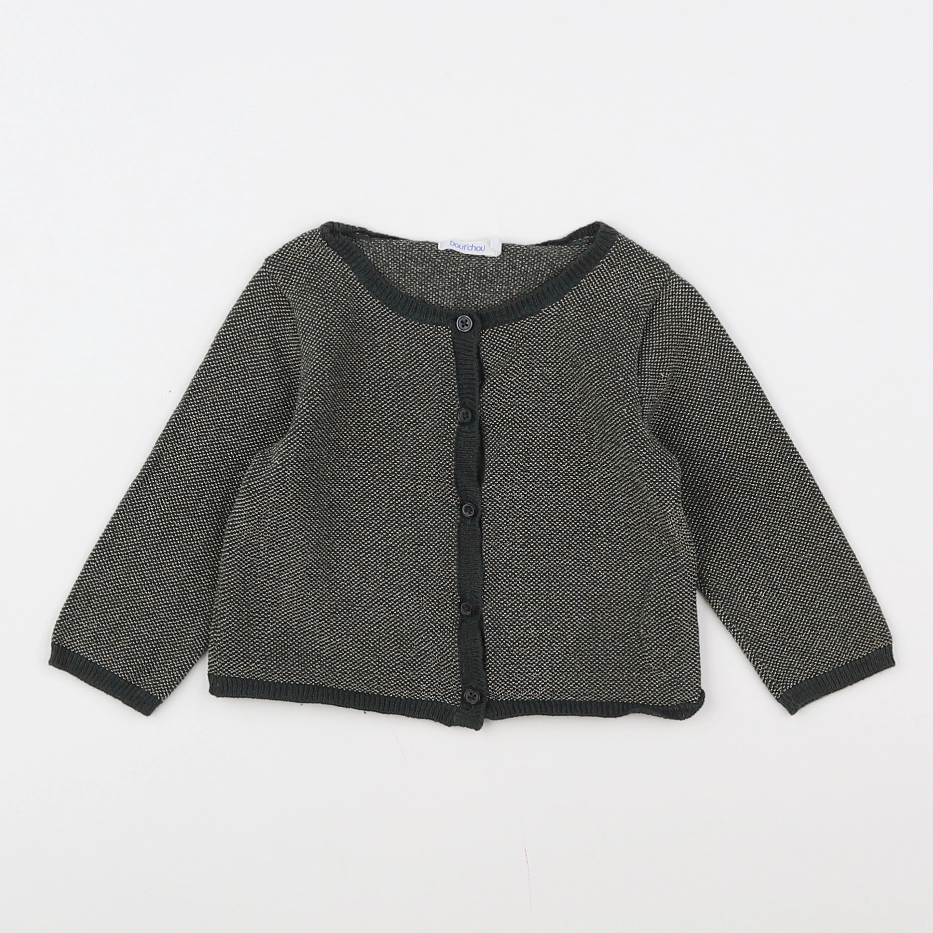 Boutchou - gilet gris, or - 9 mois