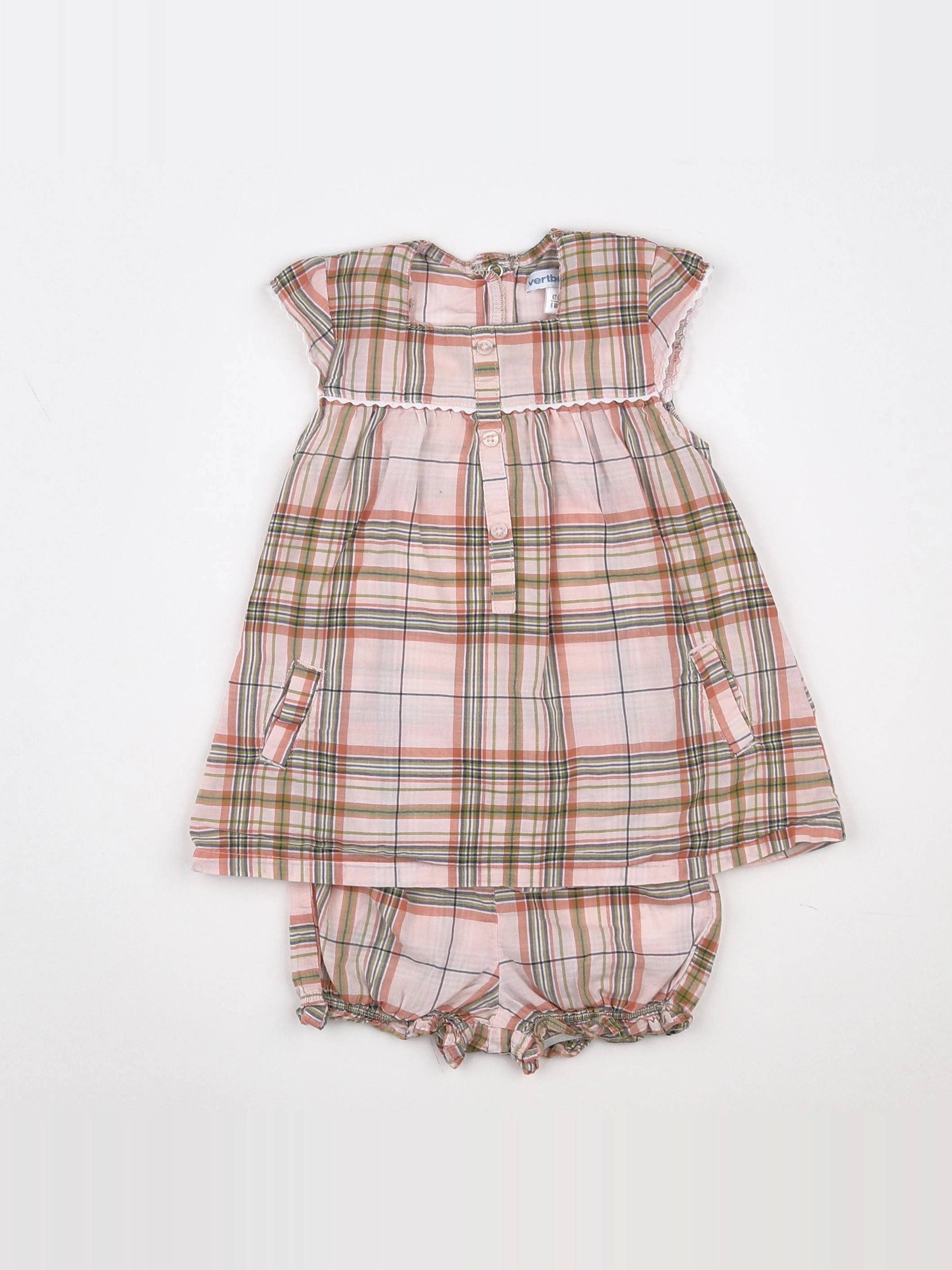 Vertbaudet - robe rose - 6 mois