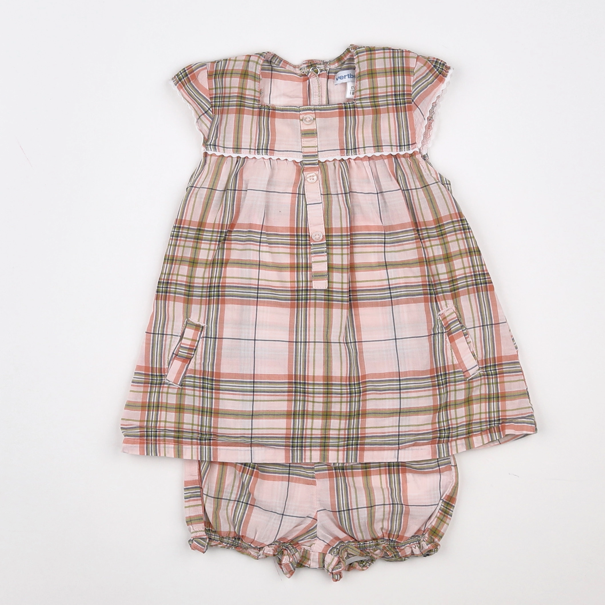 Vertbaudet - robe rose - 6 mois