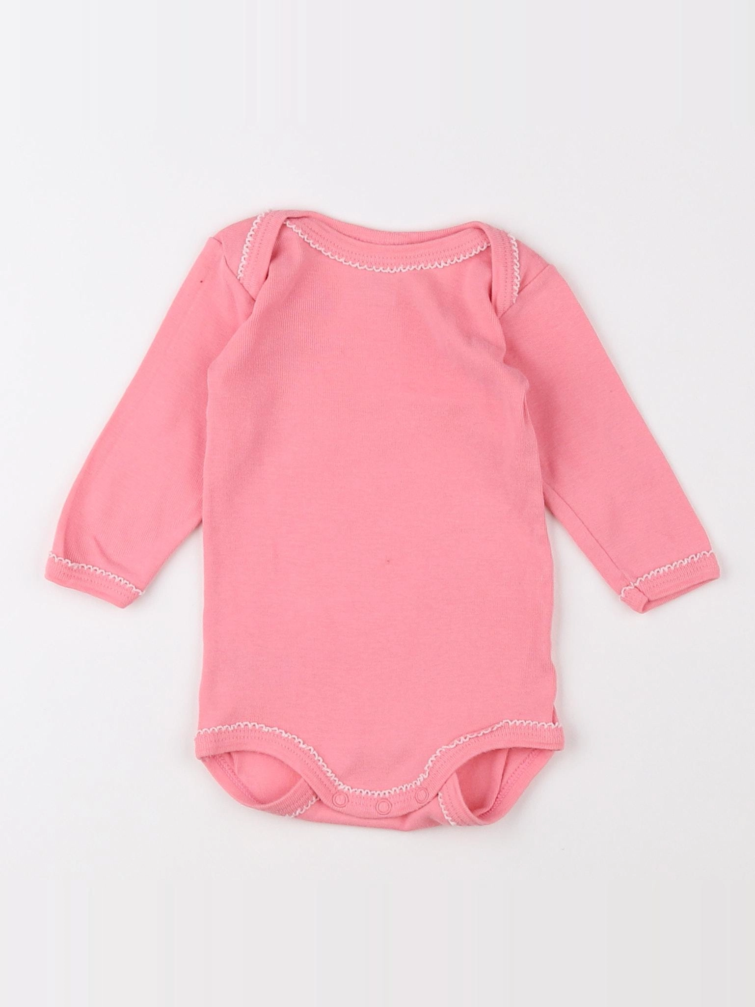 Petit Bateau - body rose - 3 mois