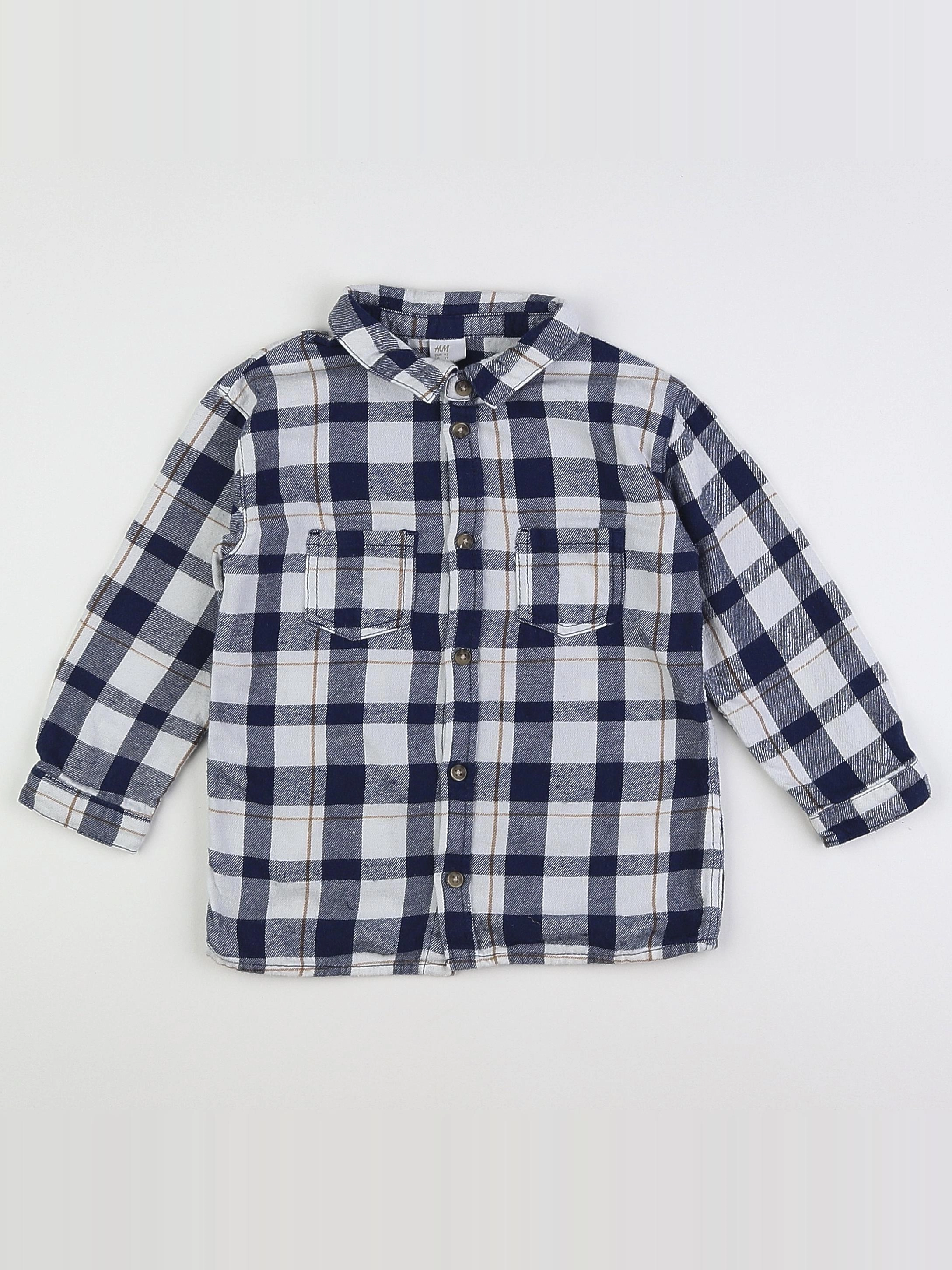 H&M - chemise bleu - 18 mois à 2 ans