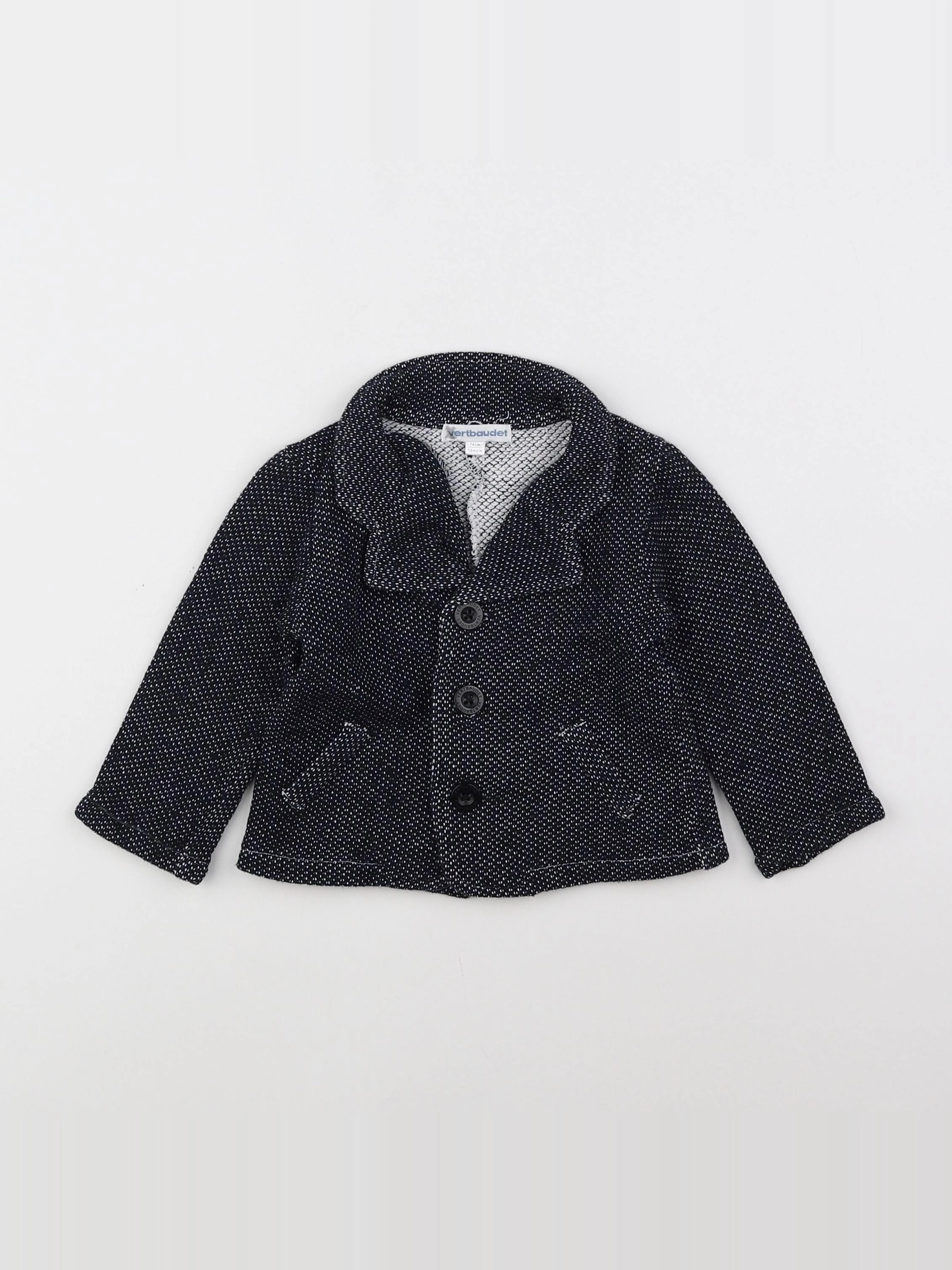 Vertbaudet - veste bleu - 12 mois