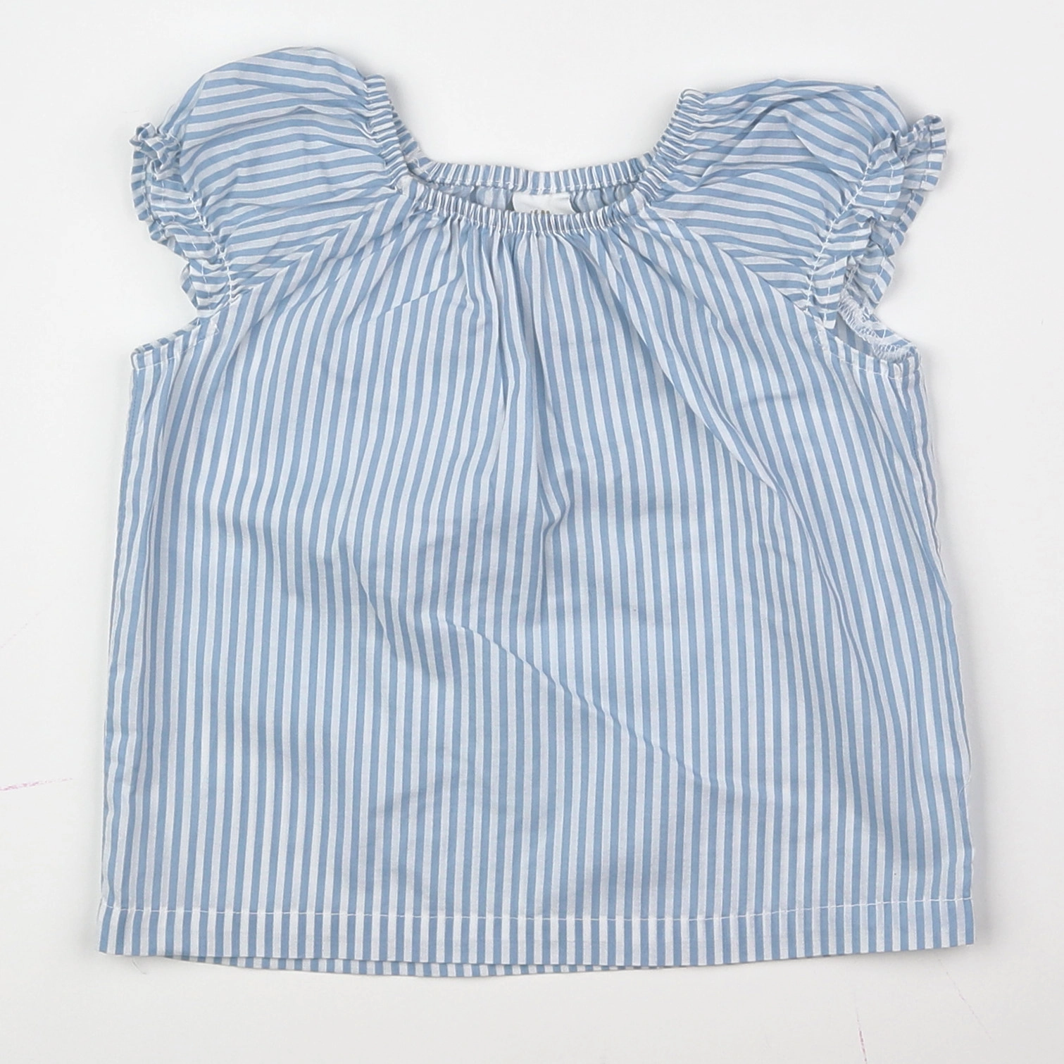 H&M - blouse bleu - 6/9 mois