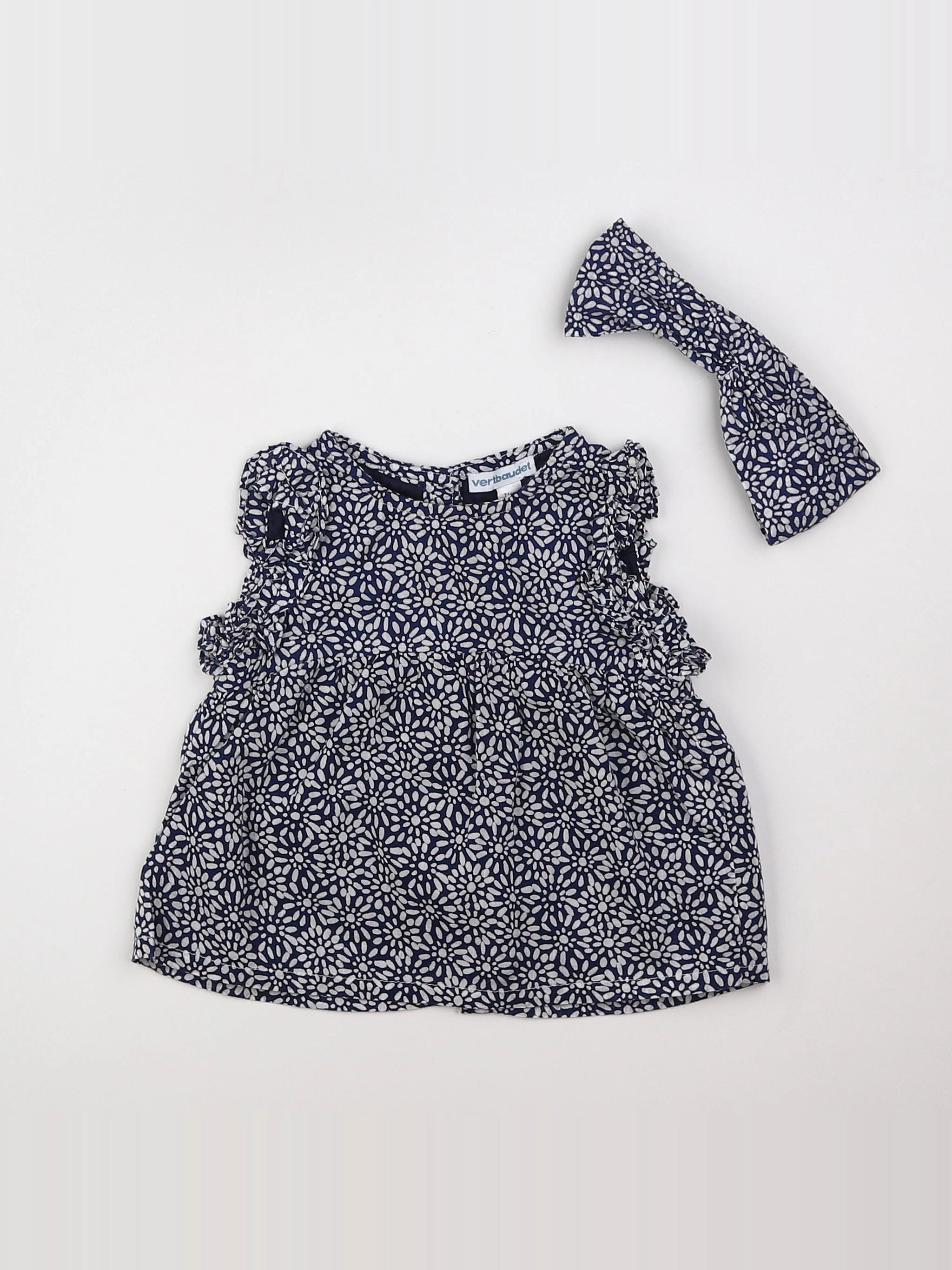 Vertbaudet - blouse bleu - 9 mois