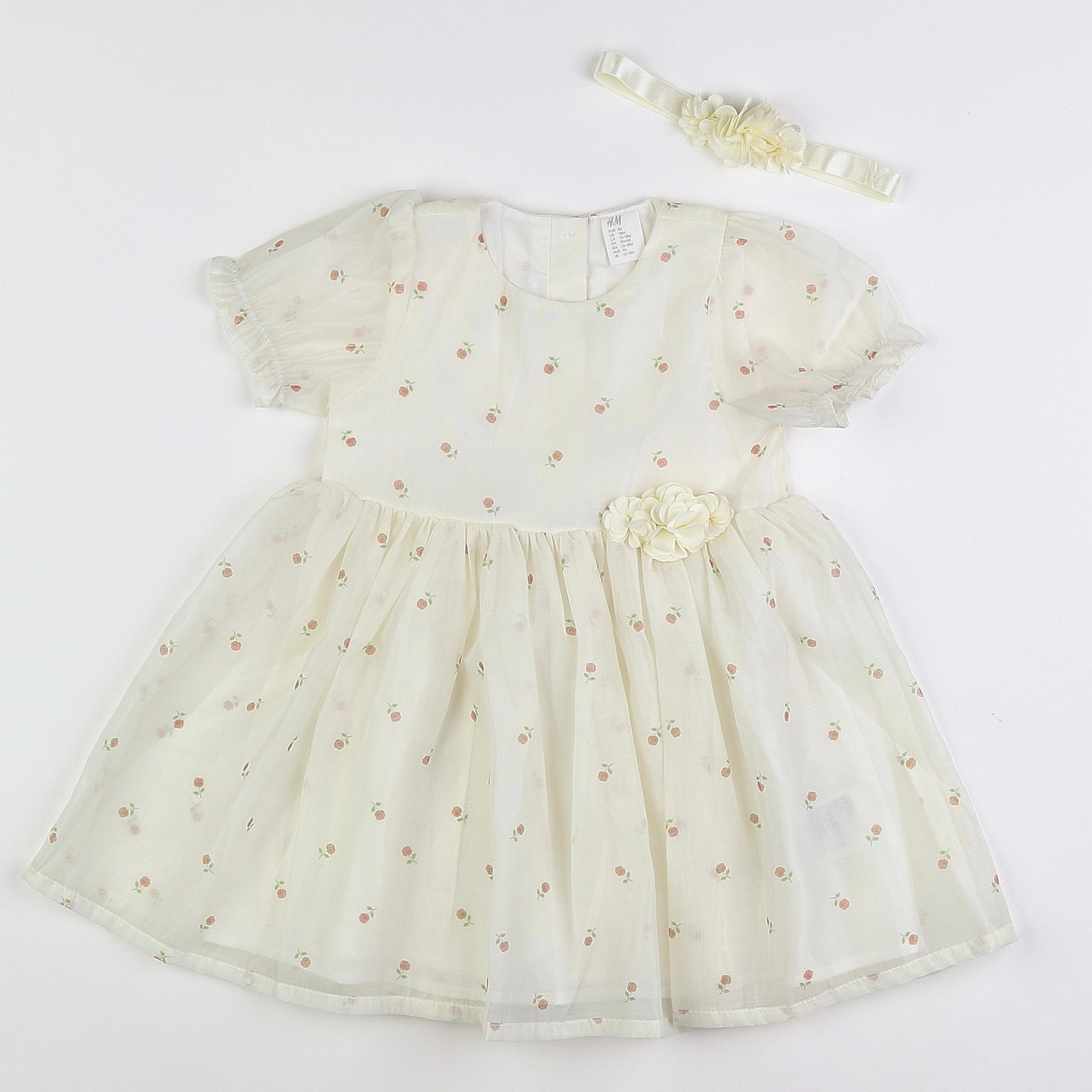 H&M - robe beige - 12/18 mois