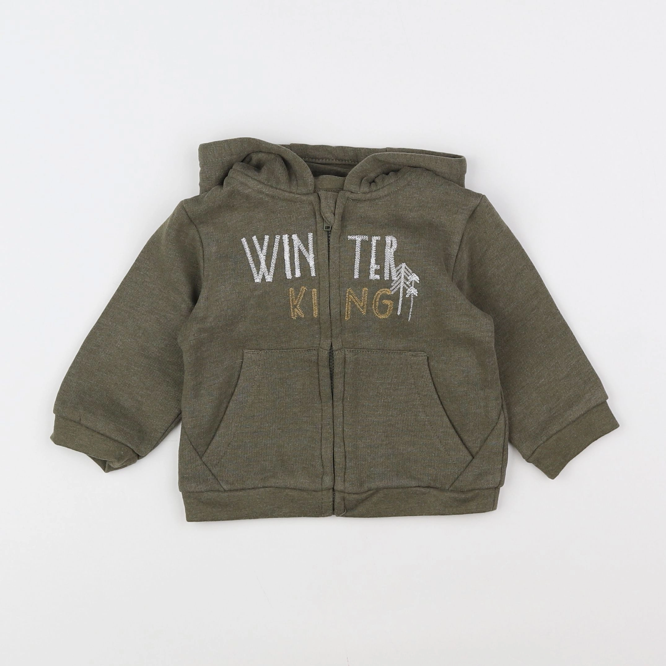Vertbaudet - sweat vert - 9 mois