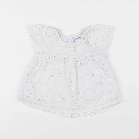 Vertbaudet - blouse blanc - 6 mois