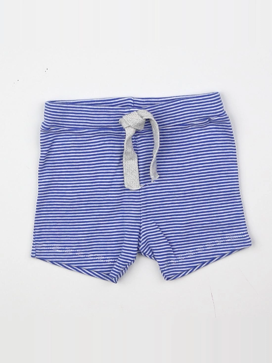Petit Bateau - short blanc, bleu - 3 mois