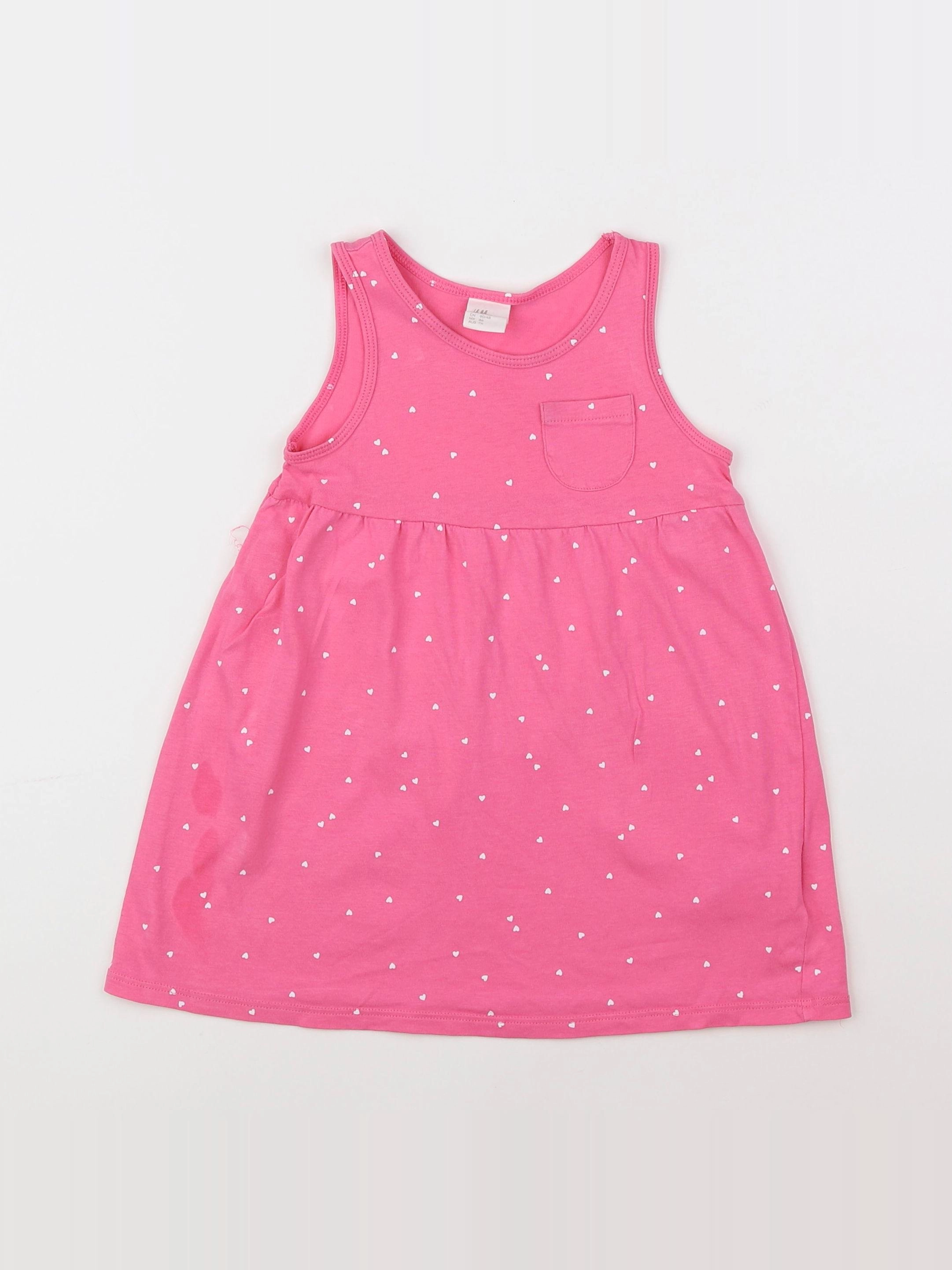 H&M - robe rose - 12/18 mois