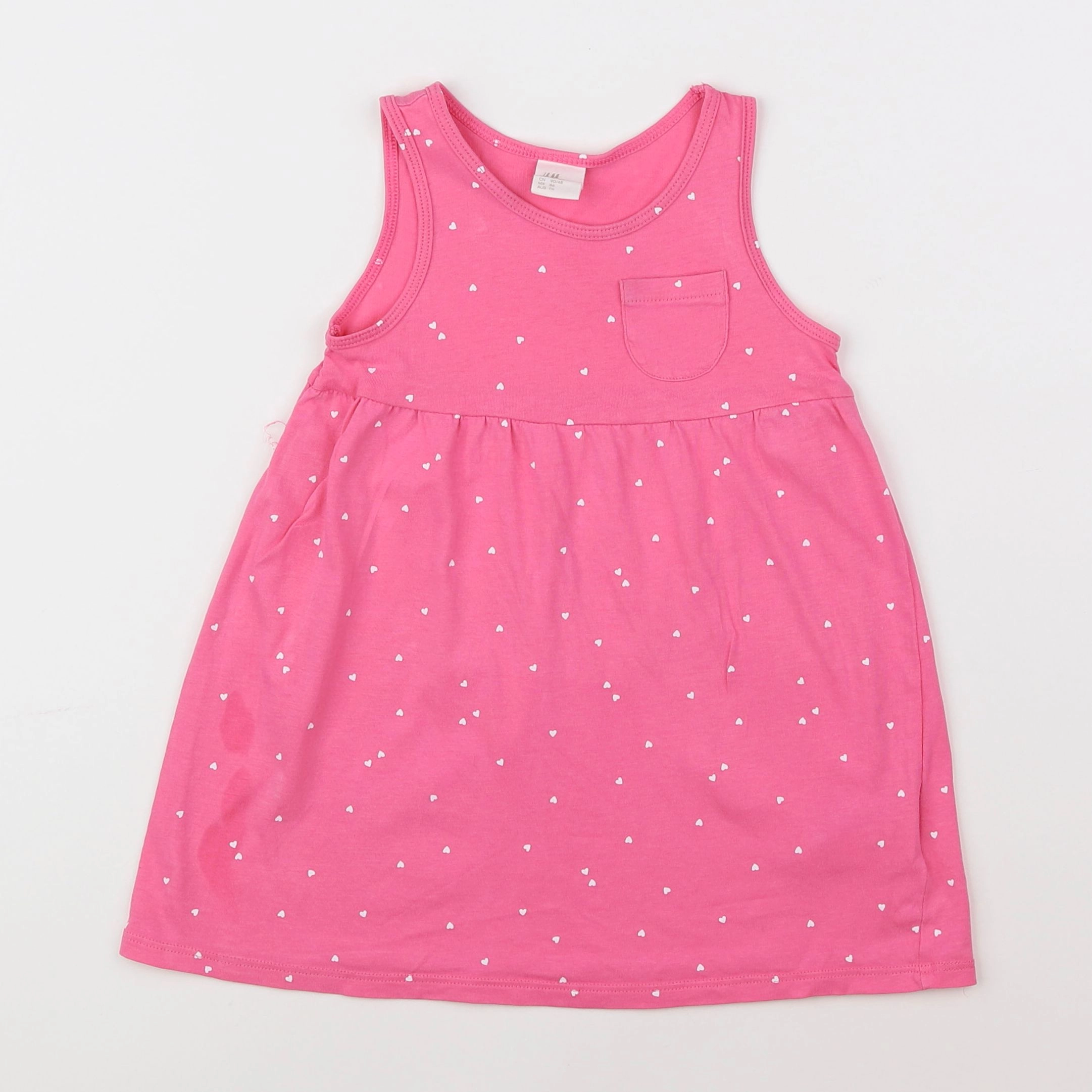 H&M - robe rose - 12/18 mois