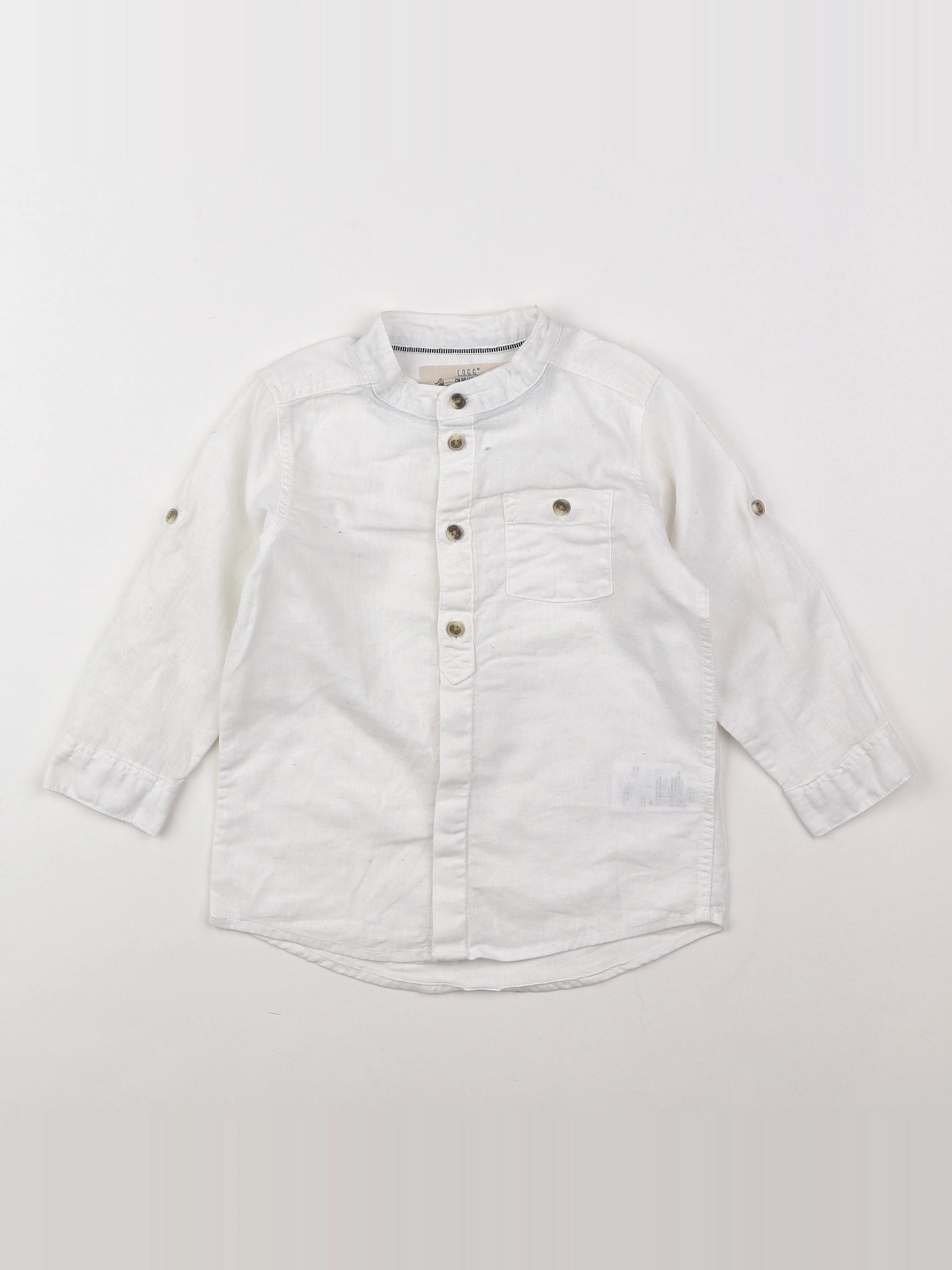 H&M - chemise blanc - 12/18 mois