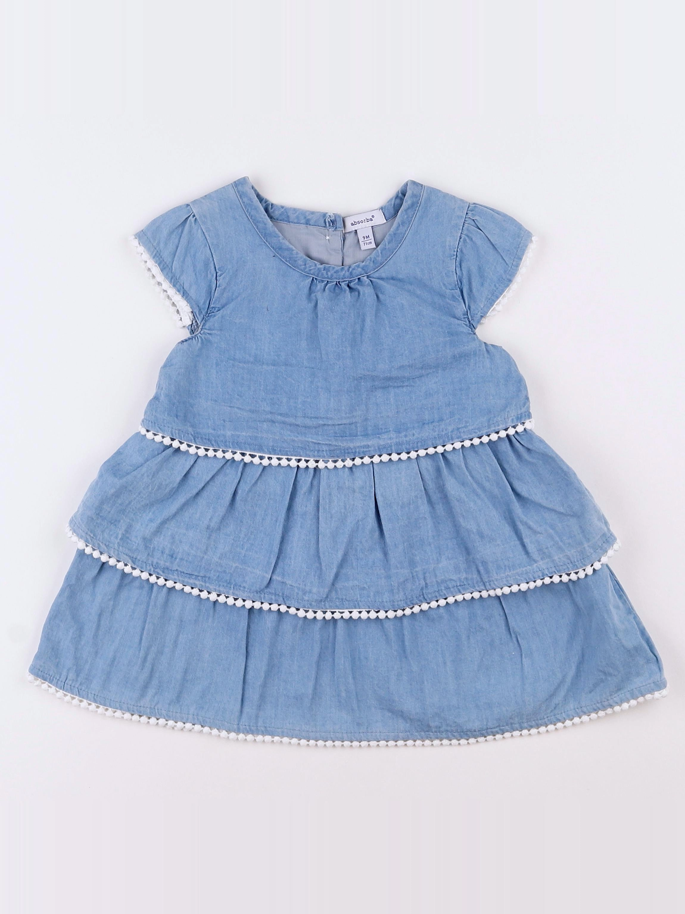 Absorba - robe bleu - 9 mois