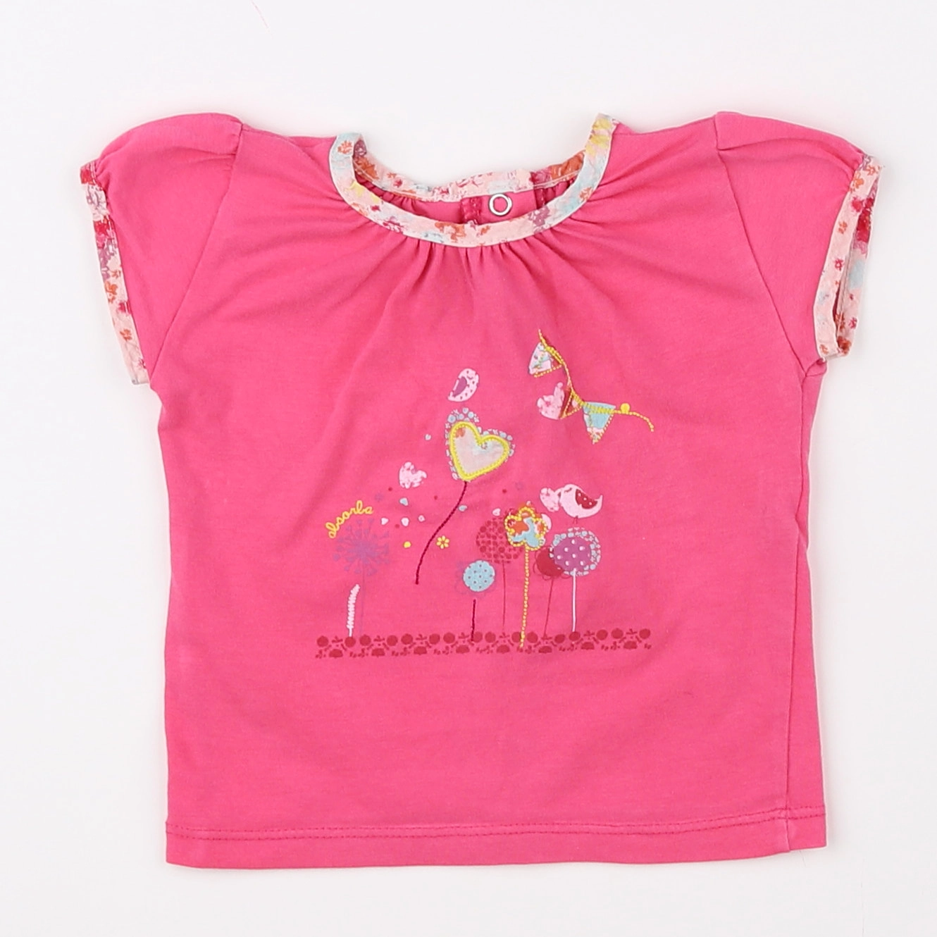 Absorba - tee-shirt rose - 6 mois