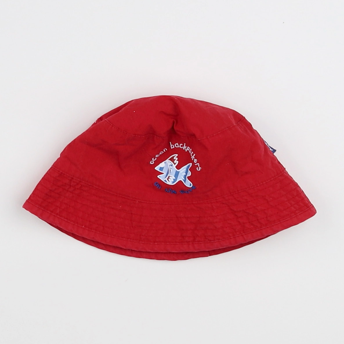 H&M - chapeau rouge, bleu - 6/9 mois