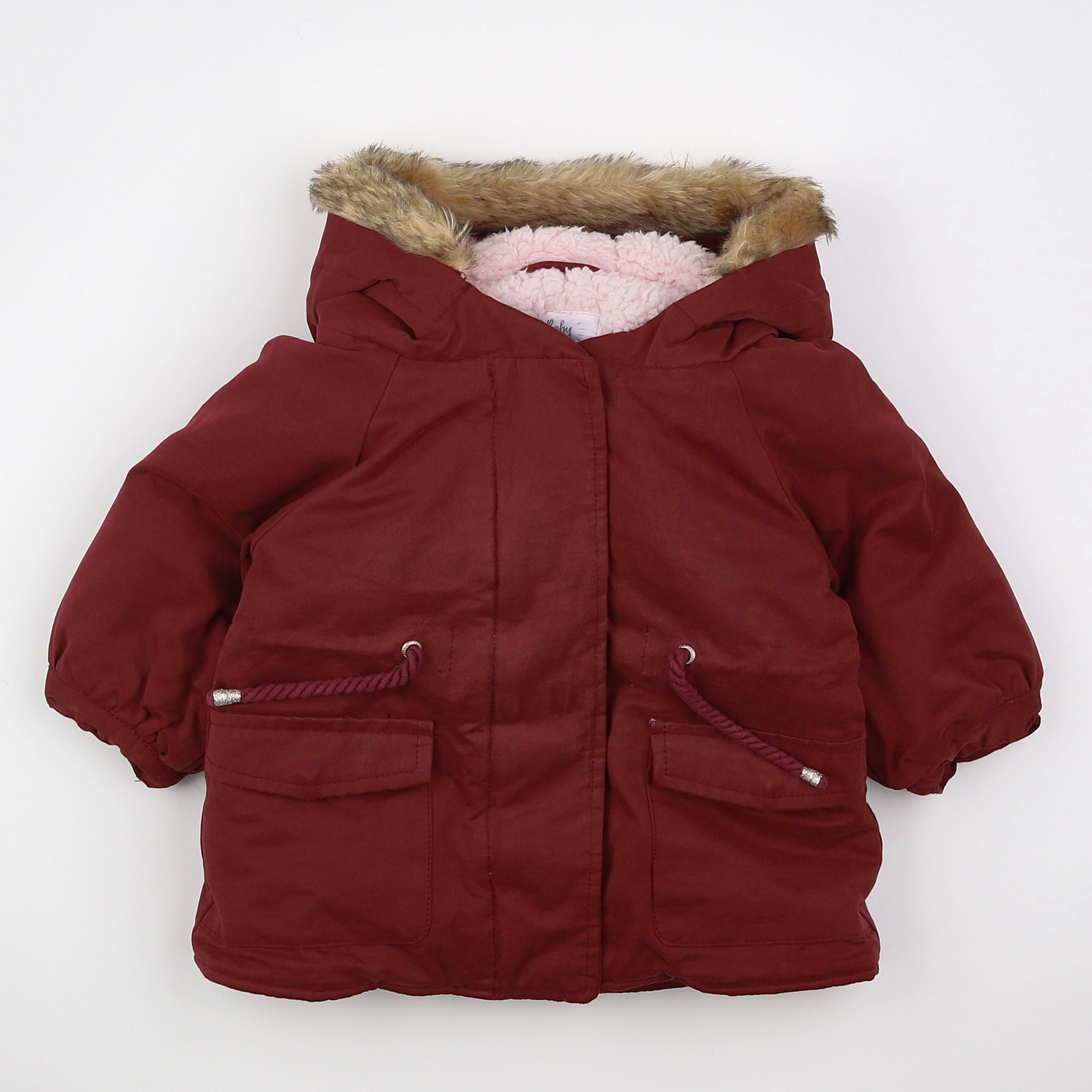 Vertbaudet - parka rouge - 9 mois