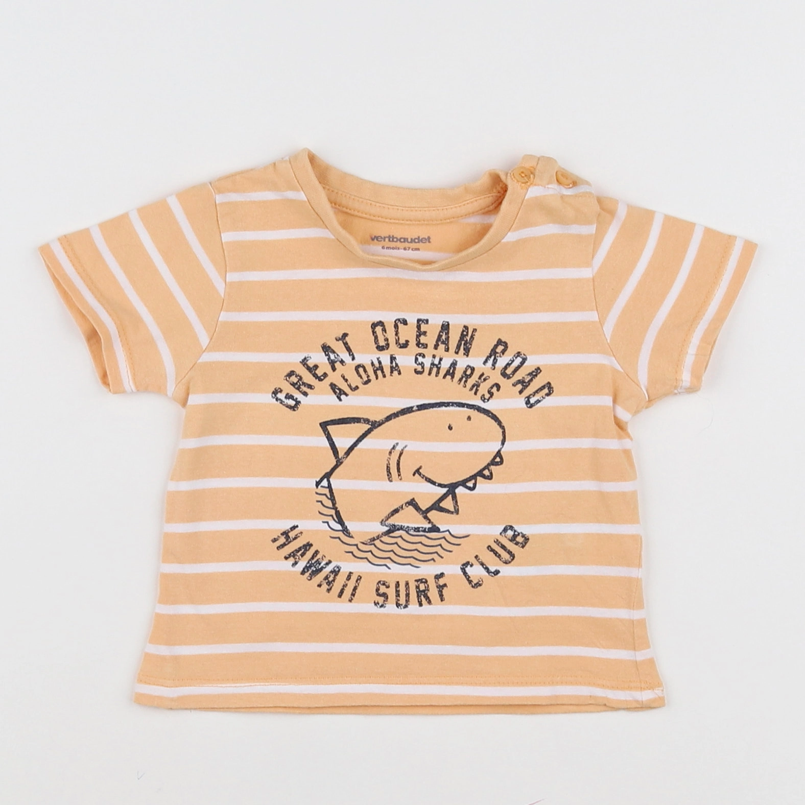 Vertbaudet - tee-shirt orange - 6 mois