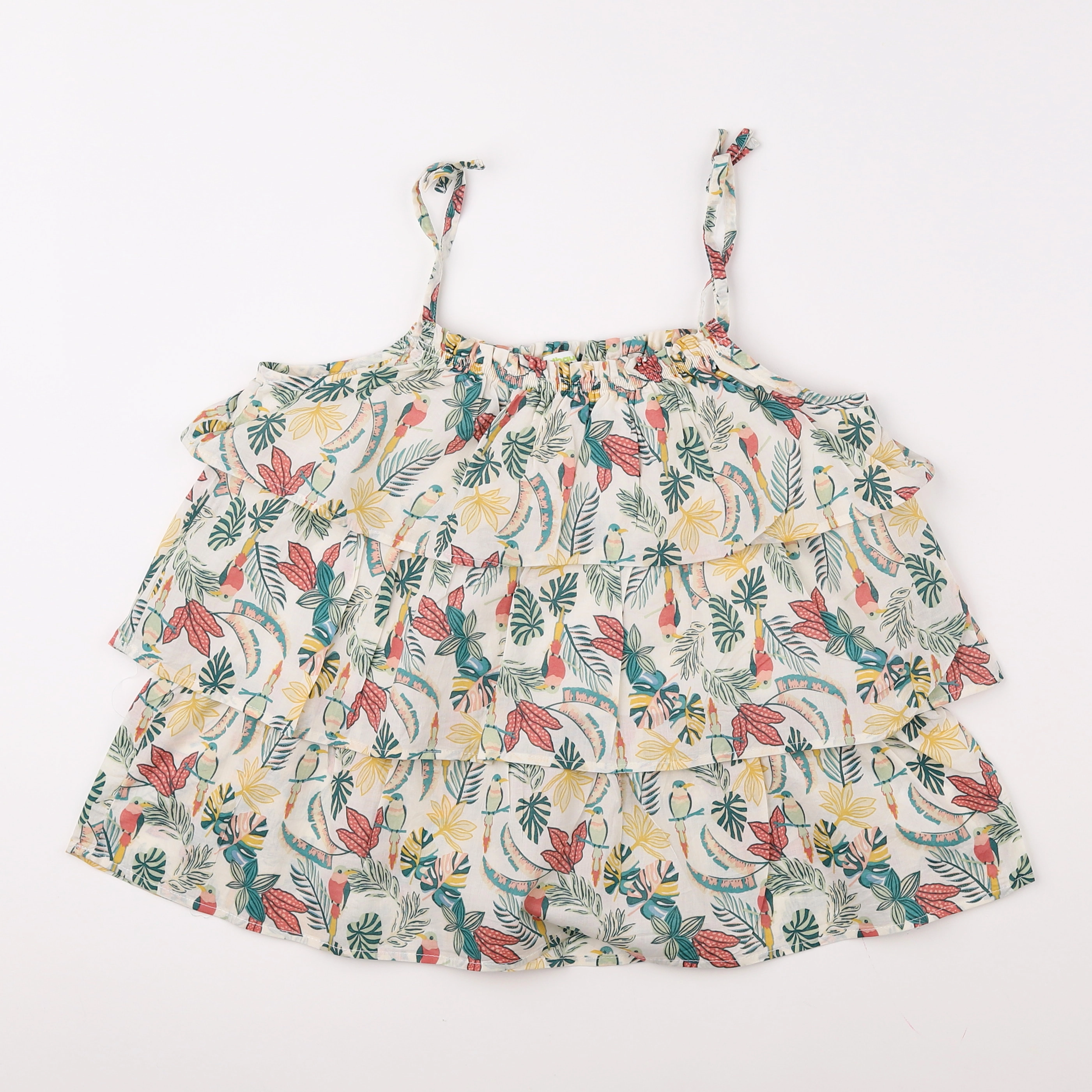 Vertbaudet - blouse blanc, vert - 12 ans