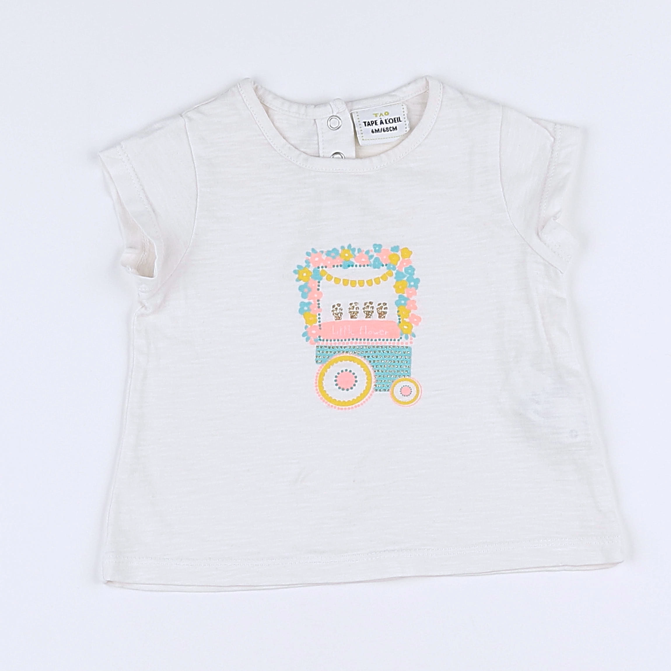 Tape à l'oeil - tee-shirt beige - 6 mois