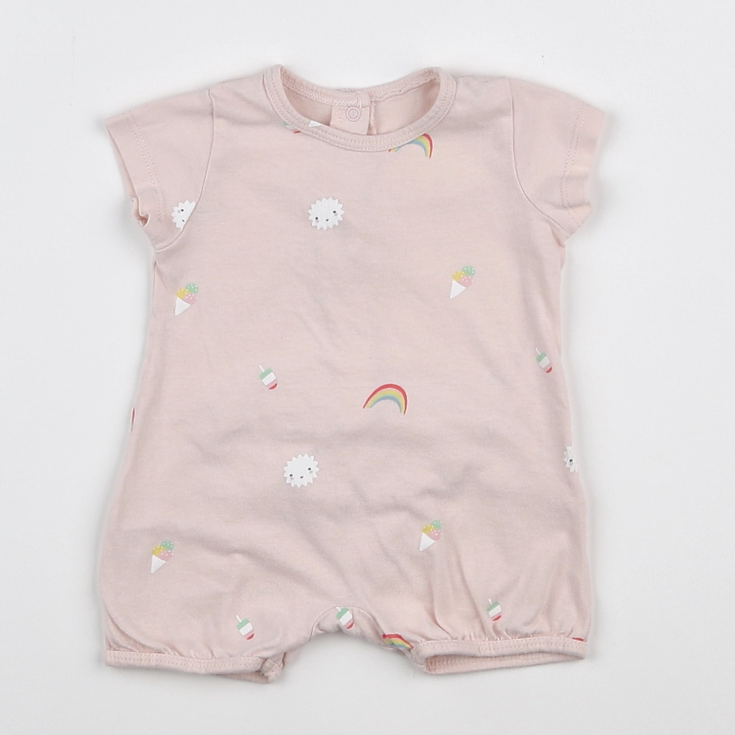 Vertbaudet - pyjama coton rose - 3 mois